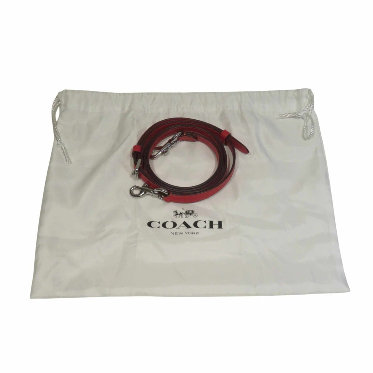 Coach Red Color Leather Shoulder Bag (Pre-Owned)