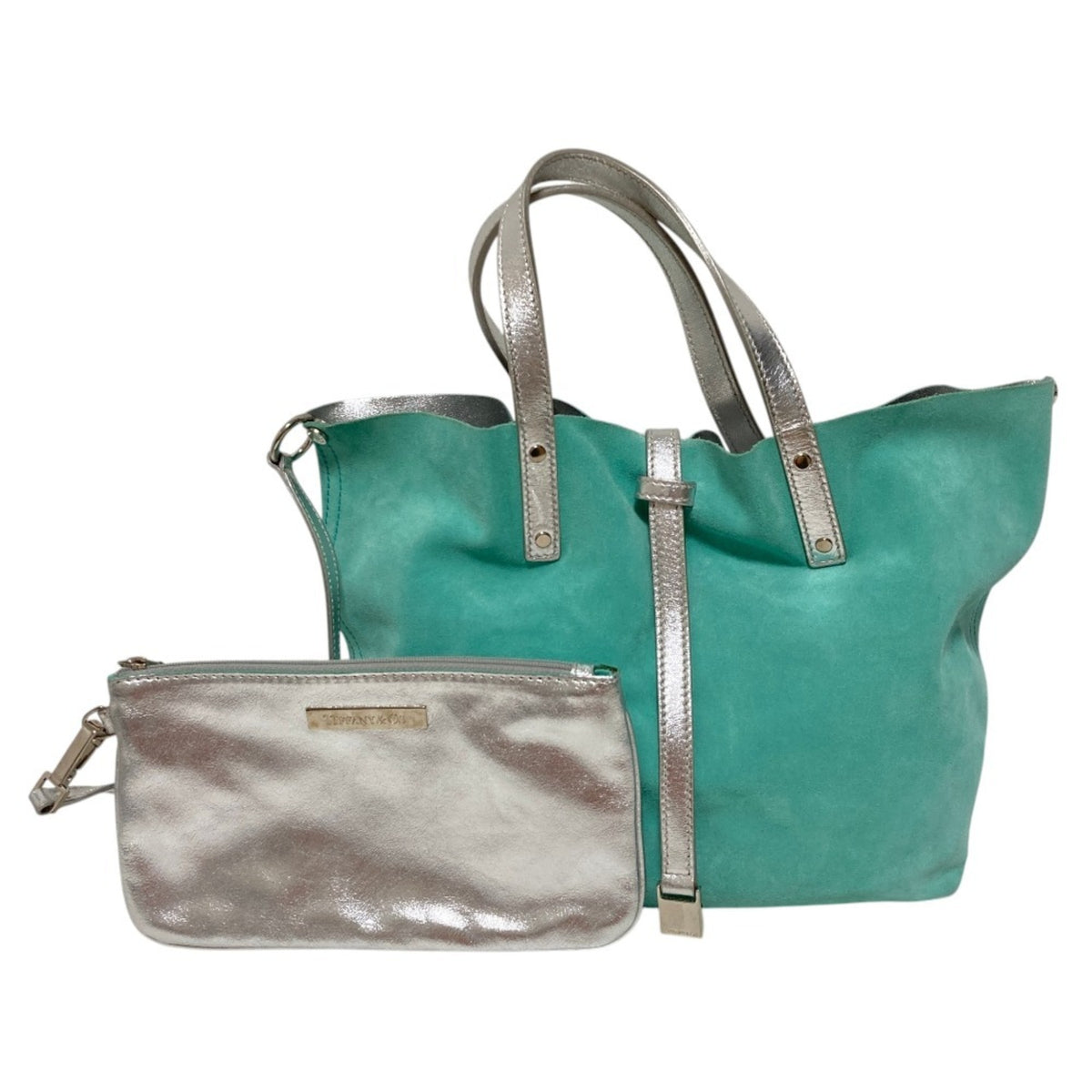 Tiffany Blue Leather Tote Bag (Pre-Owned)