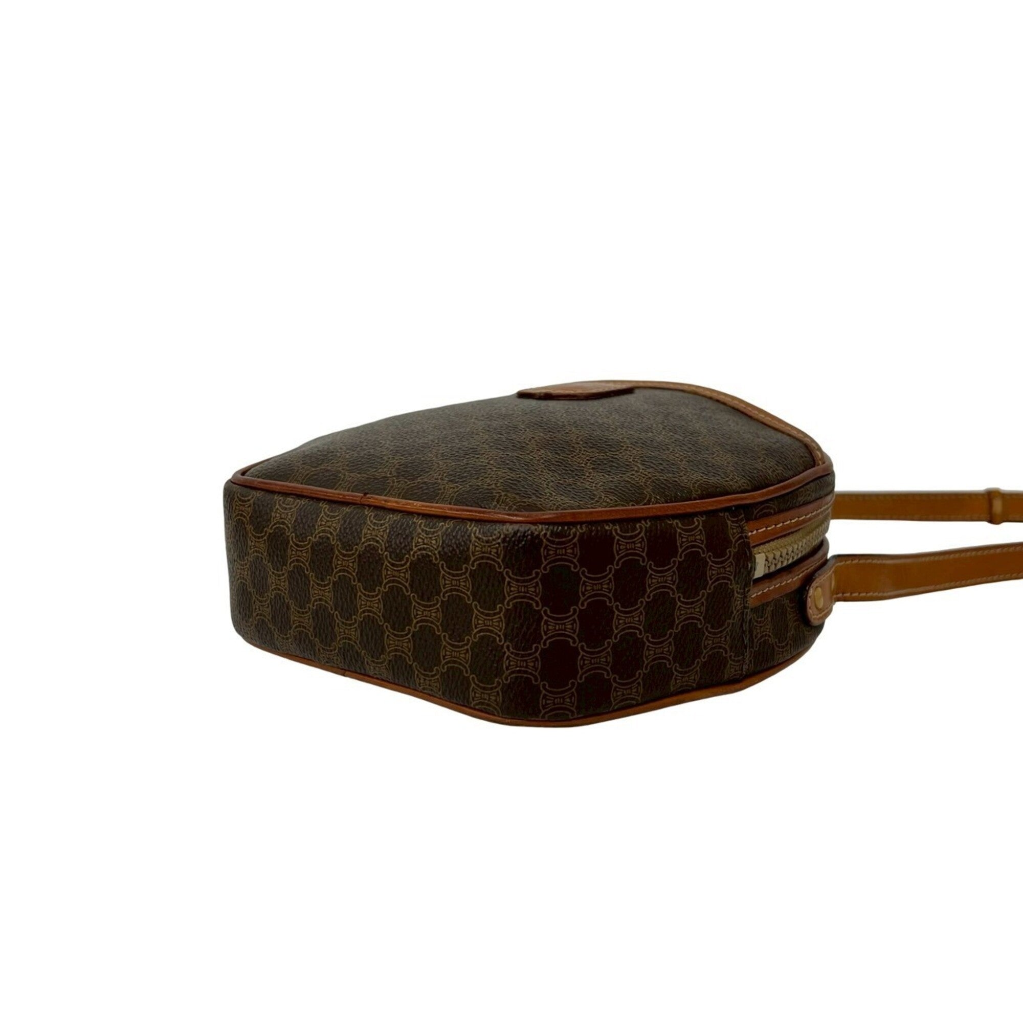 Celine Brown Leather Pvc Pochette Shoulder Bag (Pre-Owned)