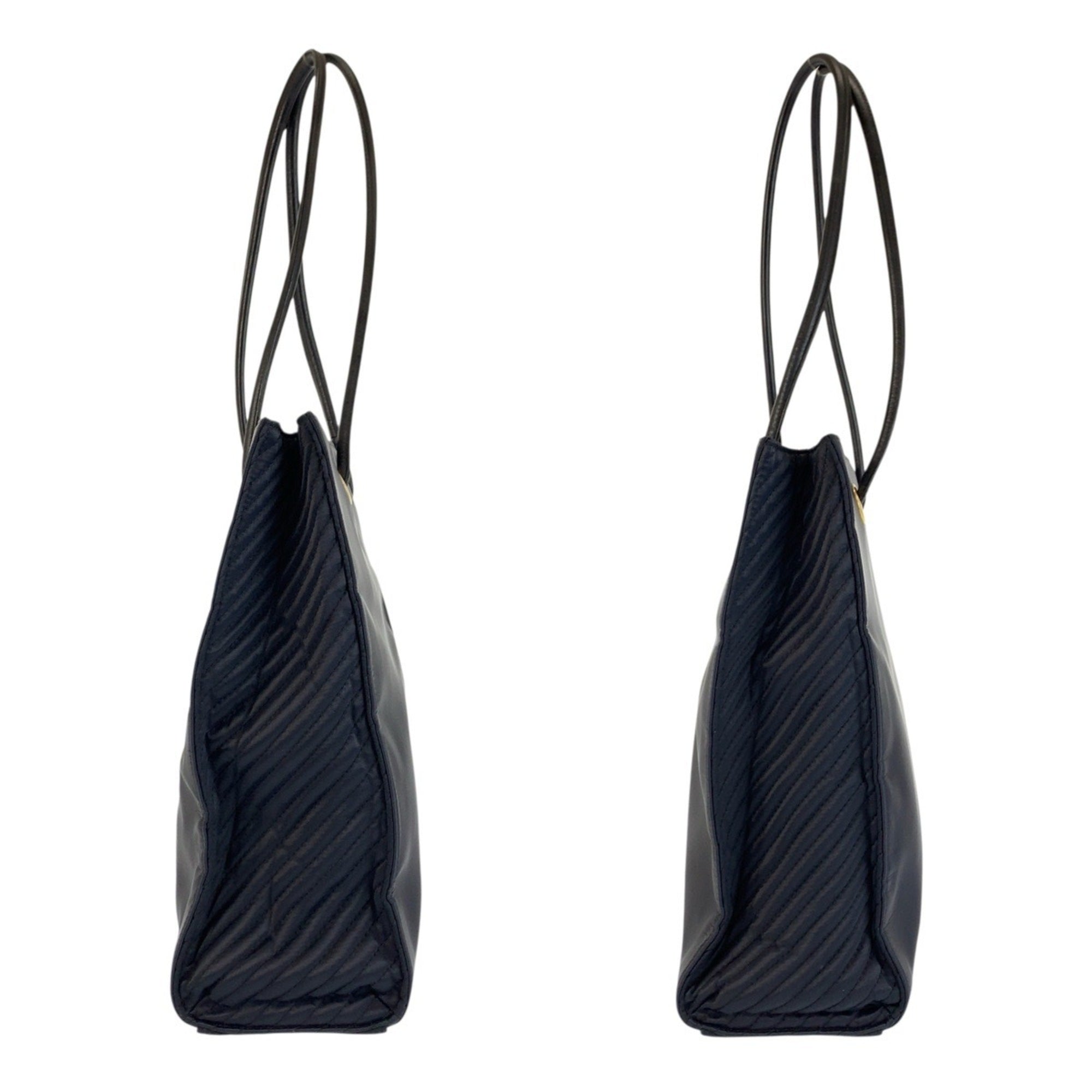Yves Saint Laurent Navy Nylon Shoulder Bag Tote Bag (Pre-Owned)