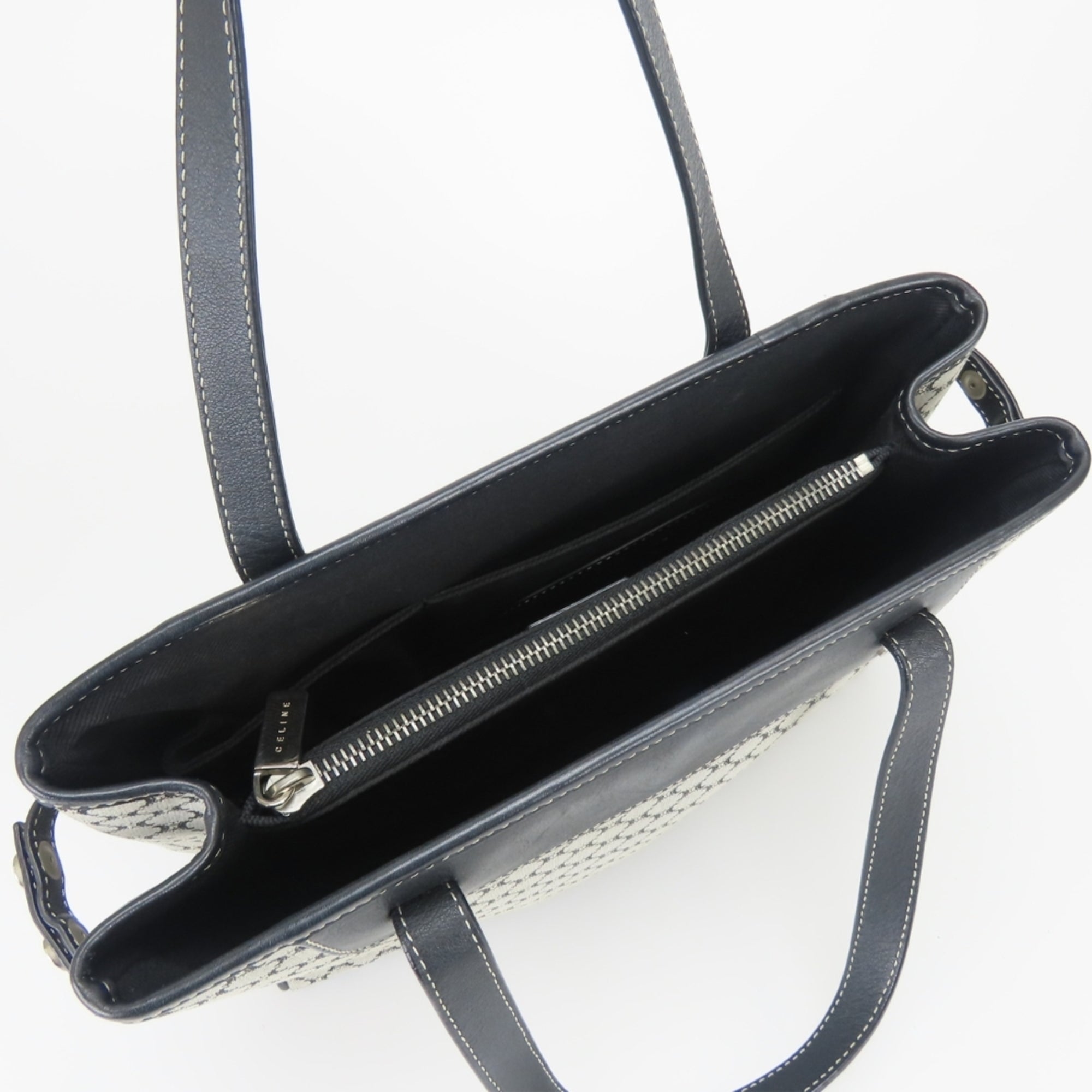 Celine Macadam Black Gray Tote Bag (Pre-Owned)