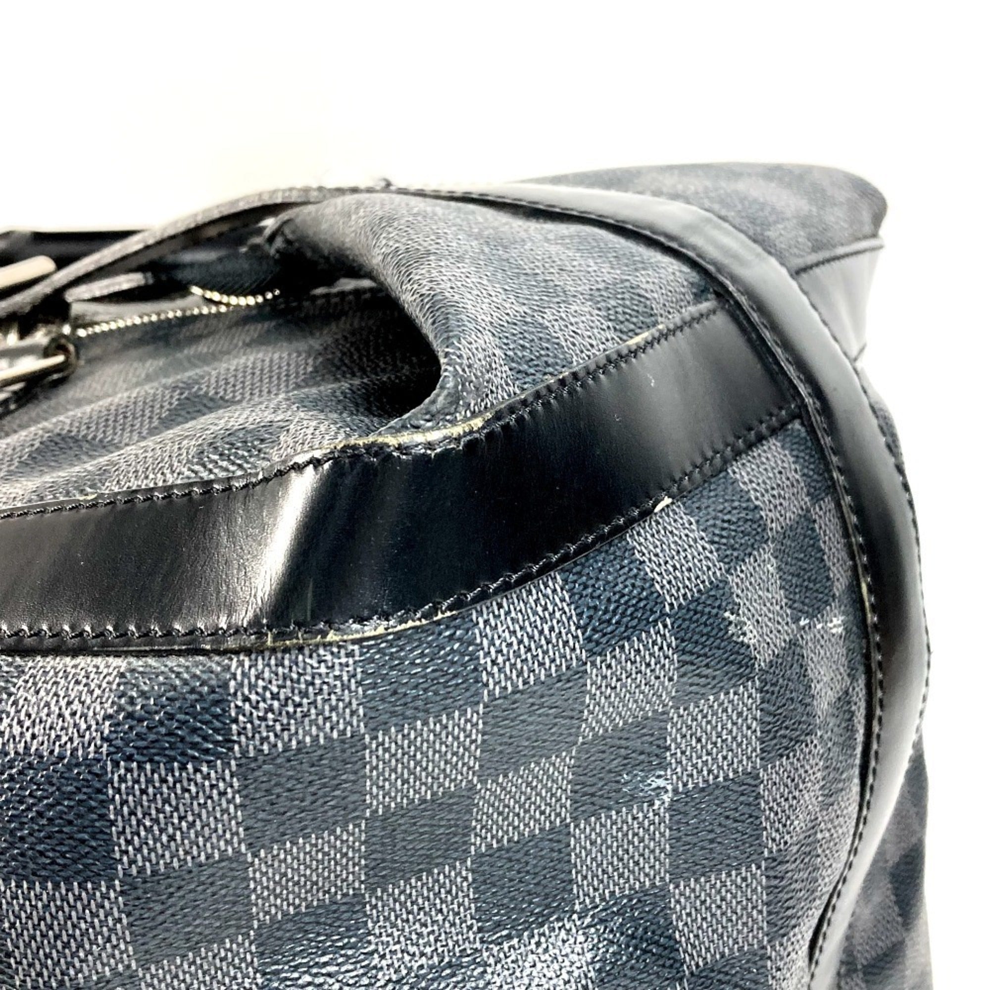 Louis Vuitton Black Damier Graphite Boston Bag Handbag (Pre-Owned)