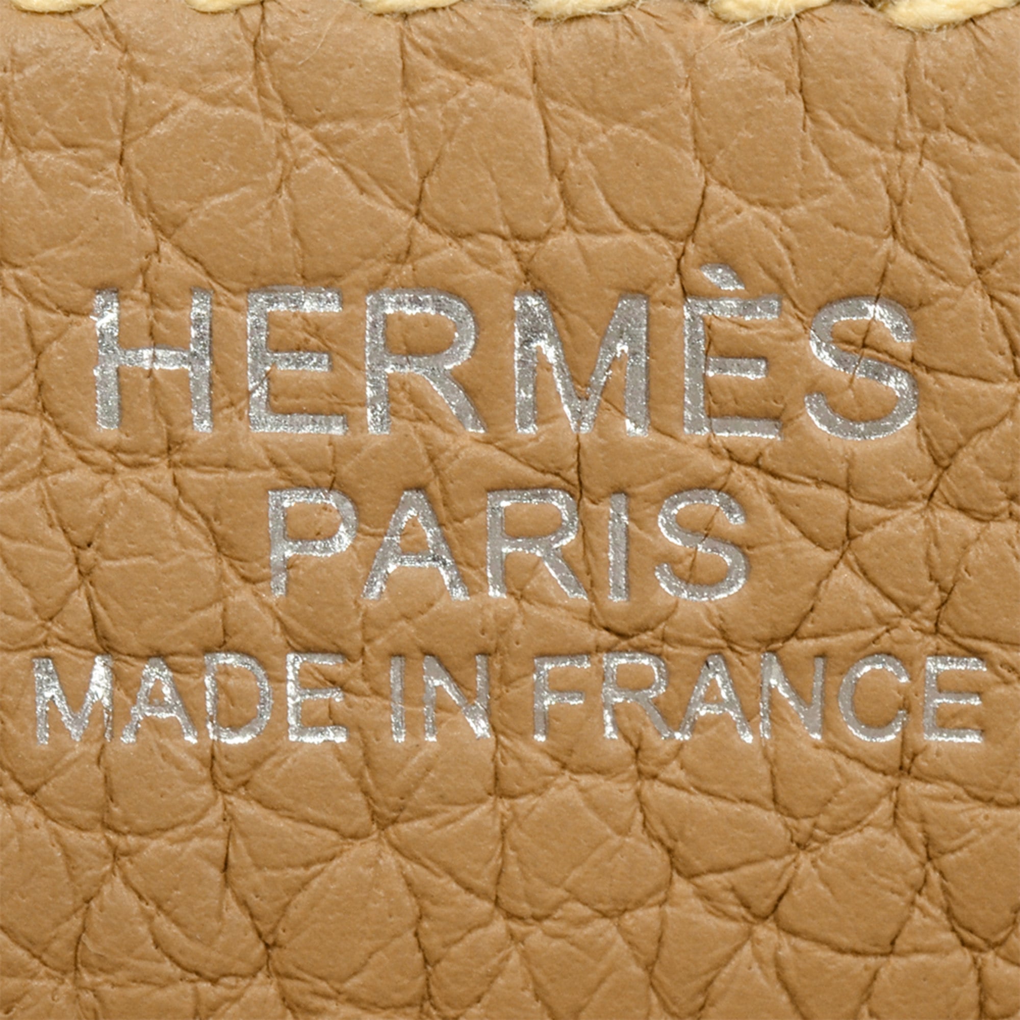 Hermes White Taurillon Clemence Leather Tote Bag (Pre-Owned)