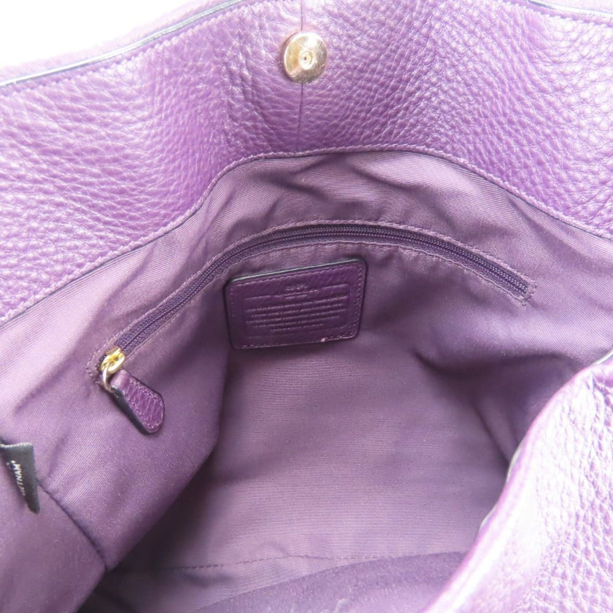 Coach Purple Leather Tote Bag (Pre-Owned)