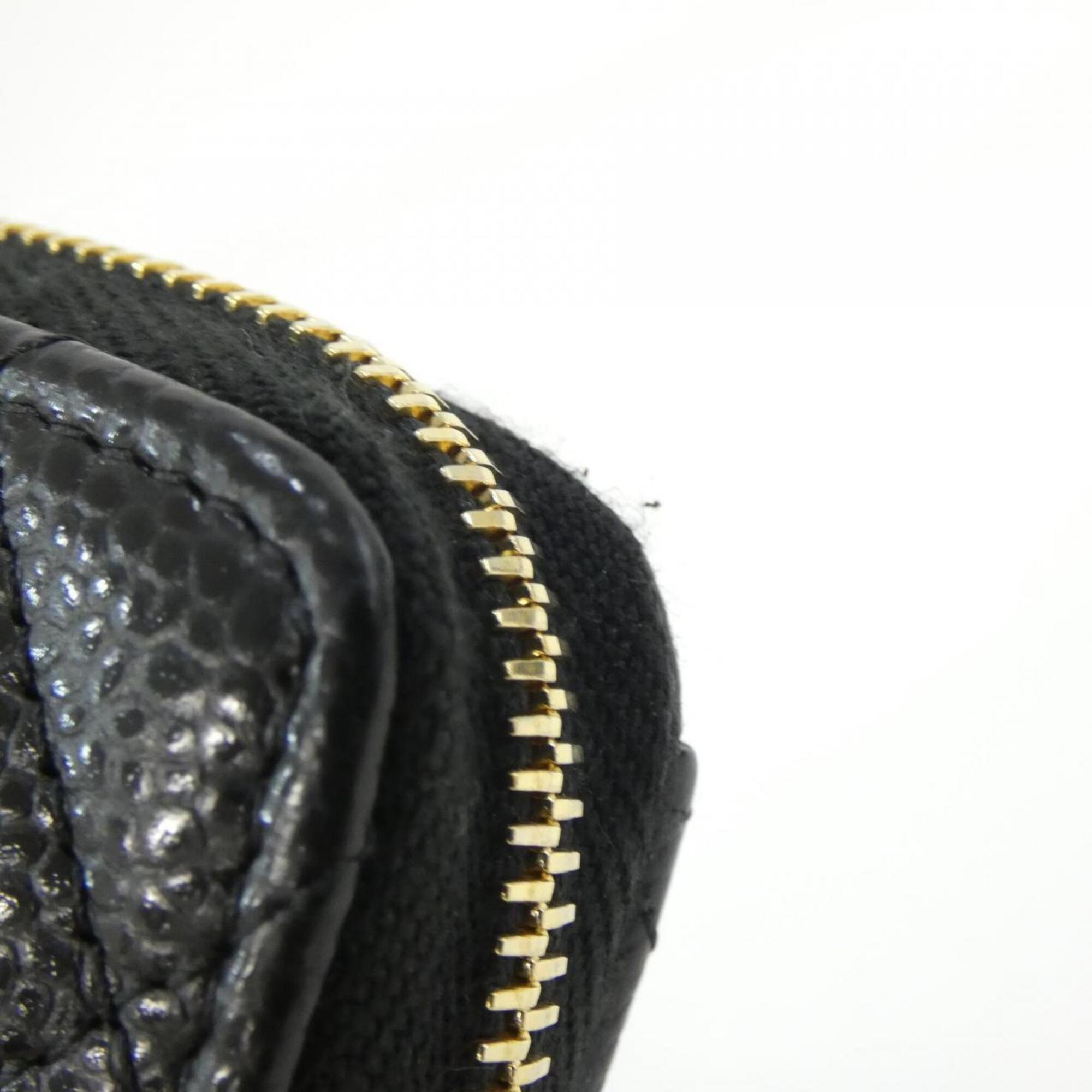 Chanel Black Grained Calfskin Coin Purse/Coin Case (Pre-Owned)