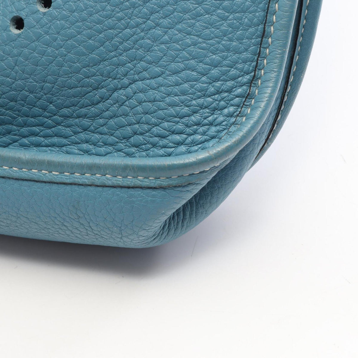 Hermes Blue Taurillon Clemence Leather Leather Handbag Shoulder Bag (Pre-Owned)