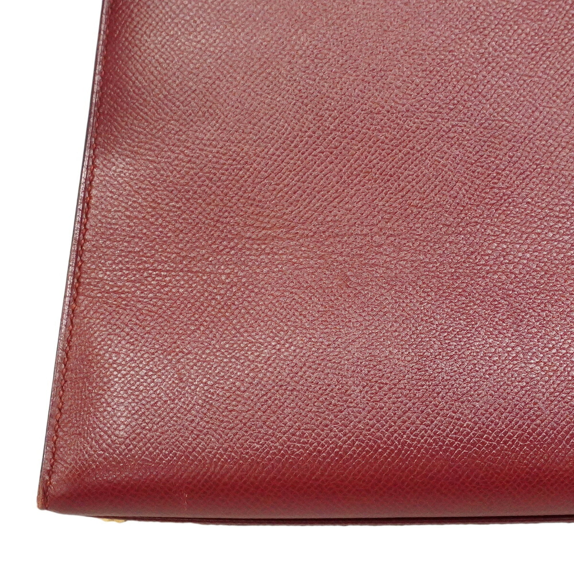 Hermes Rouge H Epsom Leather Leather Handbag (Pre-Owned)