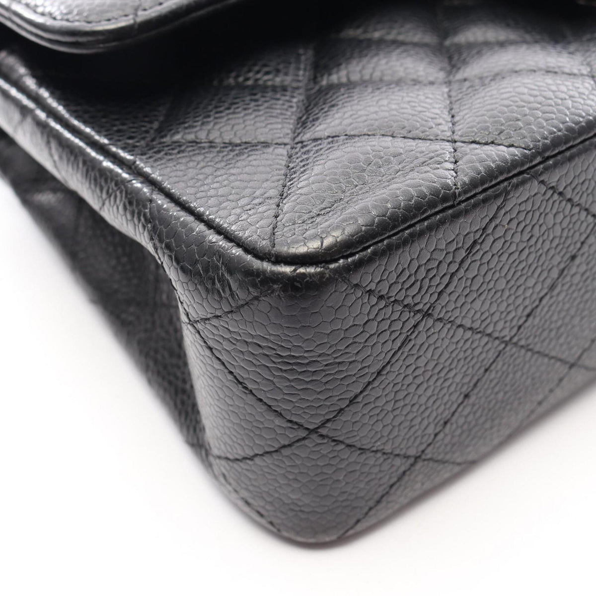 Chanel Black Grained Calfskin Handbag Shoulder Bag (Pre-Owned)