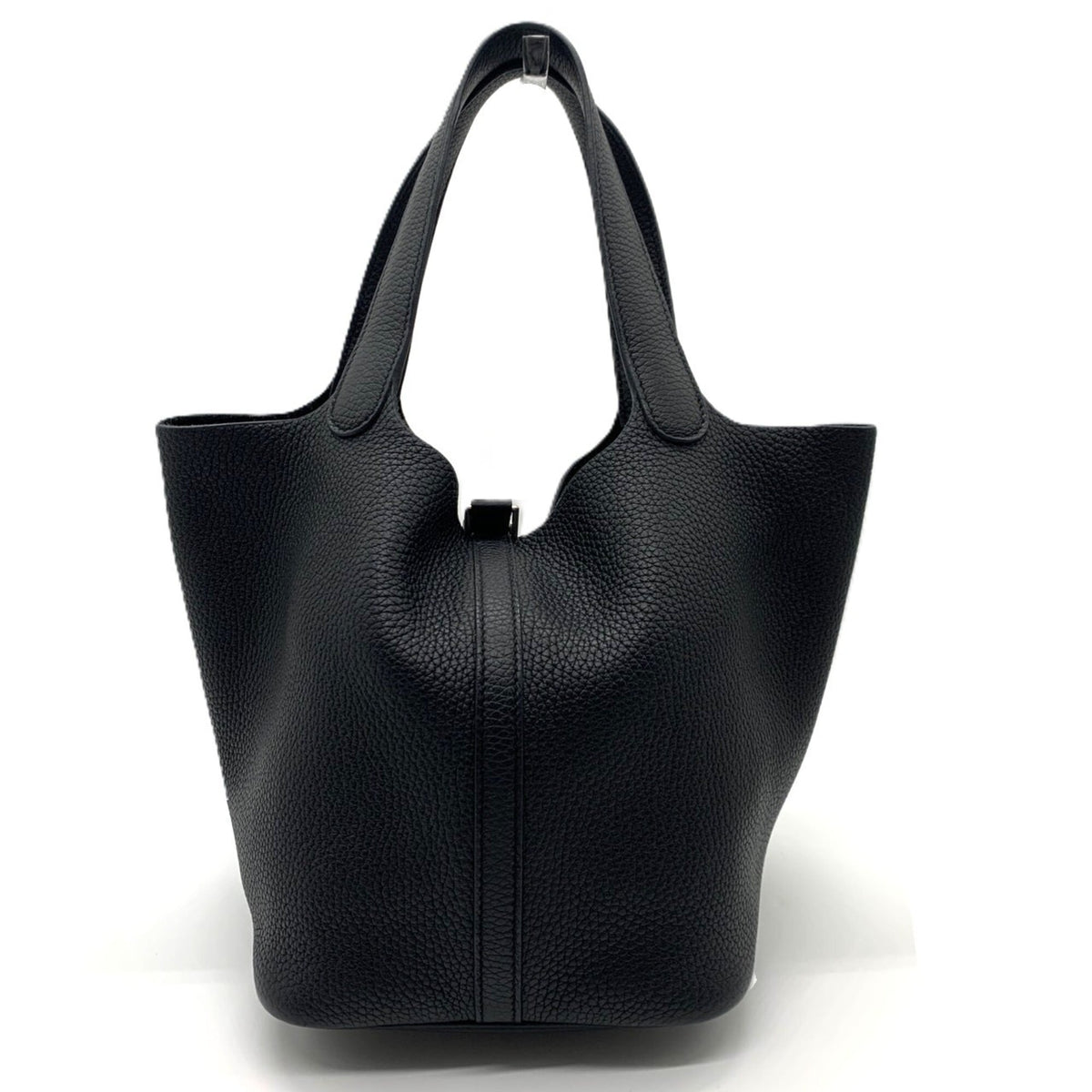 Hermes Picotin Black Taurillon Clemence Leather Handbag Tote Bag (Pre-Owned)