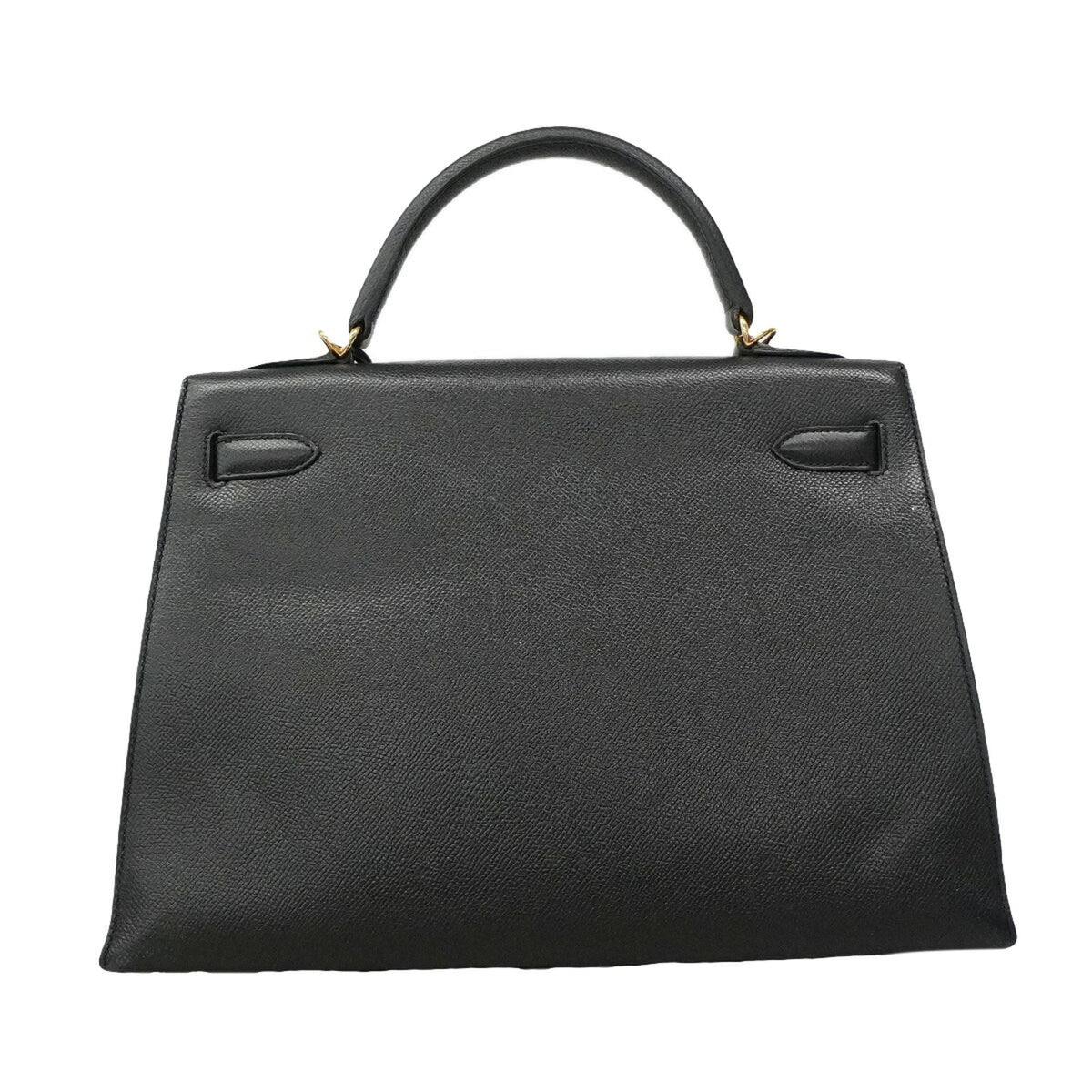 Hermes Black Leather Handbag (Pre-Owned)