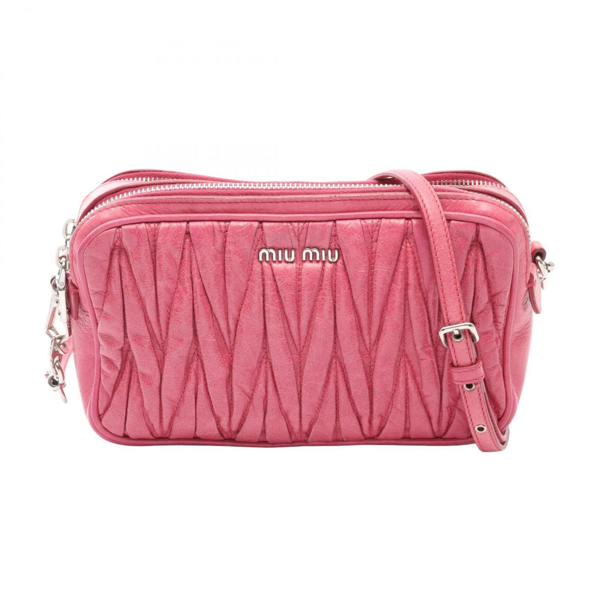 Miu Miu Pink Leather Handbag Shoulder Bag (Pre-Owned)