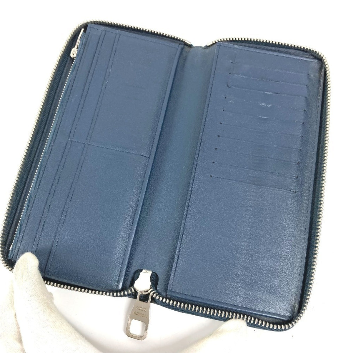 Louis Vuitton Galle Navy Long Wallet (Bi-Fold) (Pre-Owned)