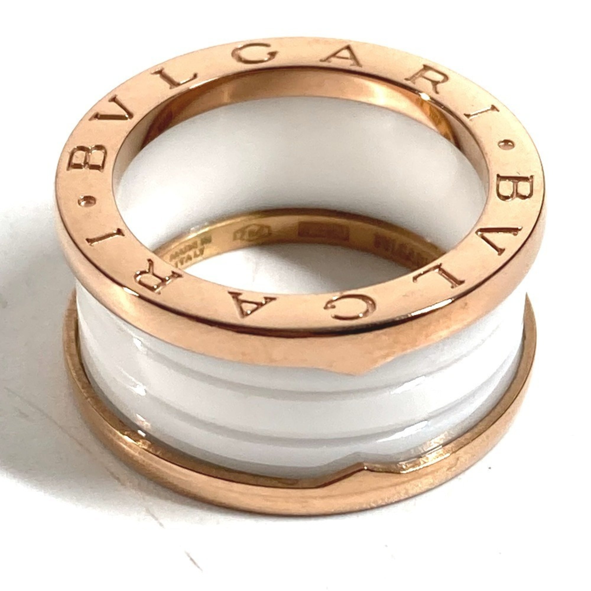 Bvlgari Pink Gold White Pink Gold (18K) Band Ring (Pre-Owned)