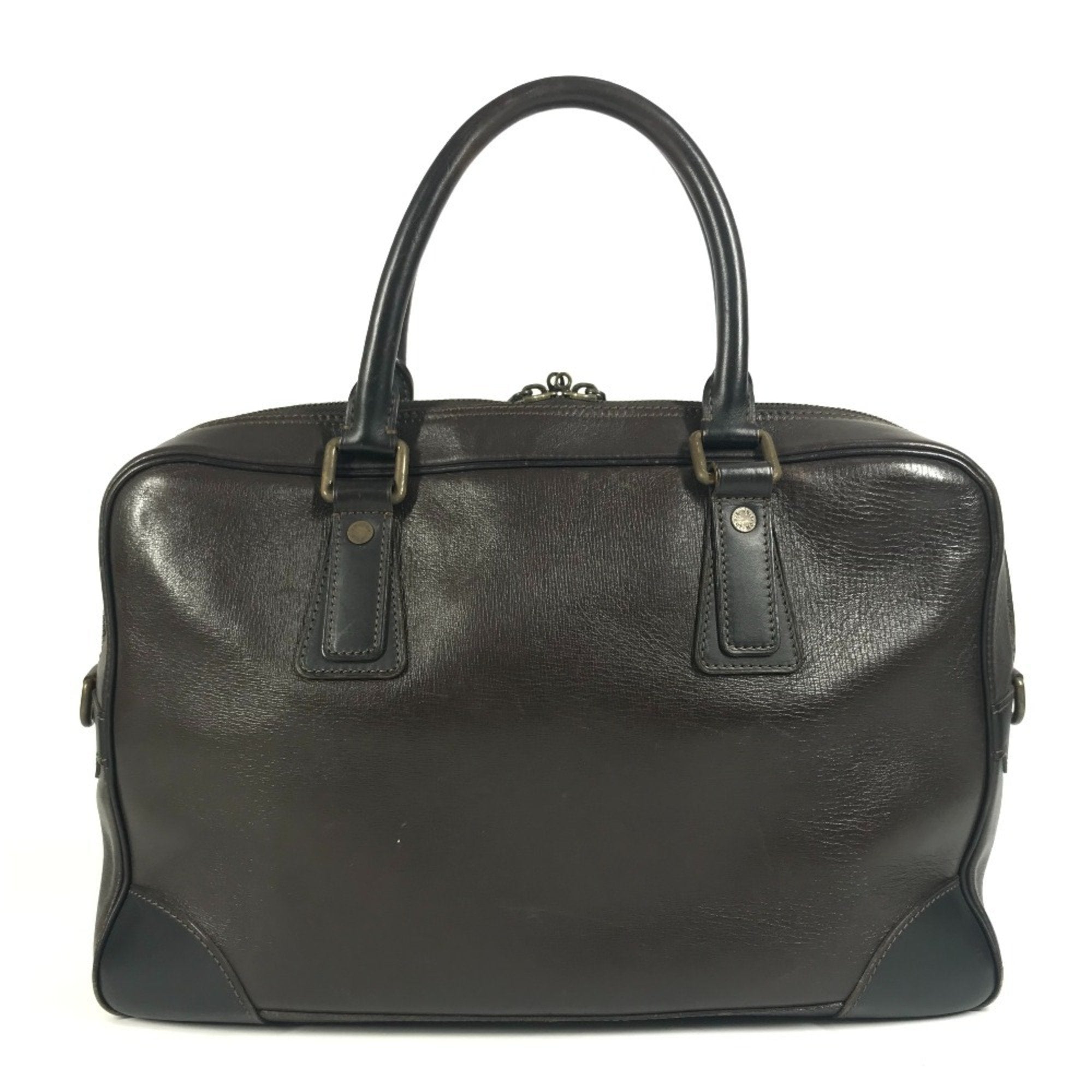 Louis Vuitton Brown Coffee Utah Leather Leather Briefcase Handbag Tote Bag (Pre-Owned)