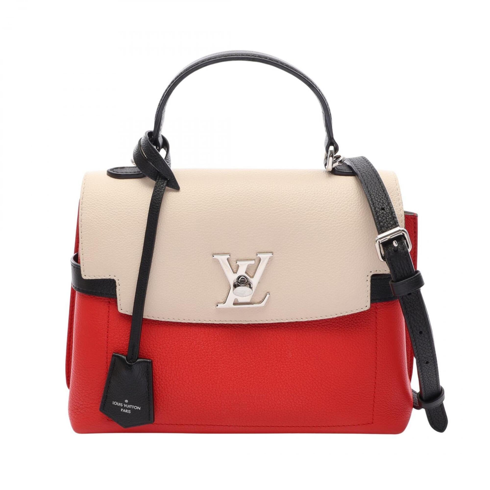 Louis Vuitton Black Ivory Red Color Cuir Ombre Leather Handbag (Pre-Owned)