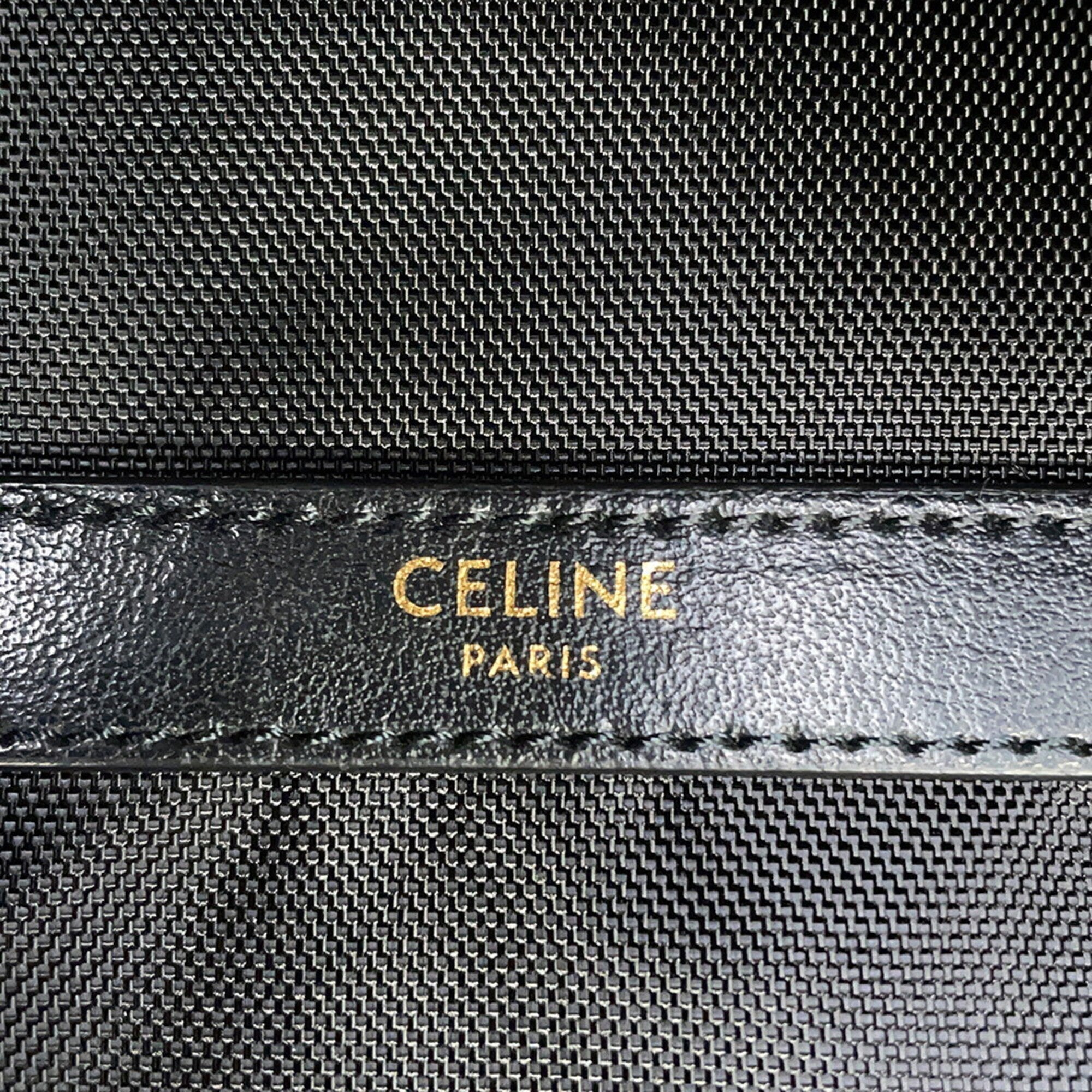 Celine Black Multi-Color Canvas Leather Backpack (Pre-Owned)