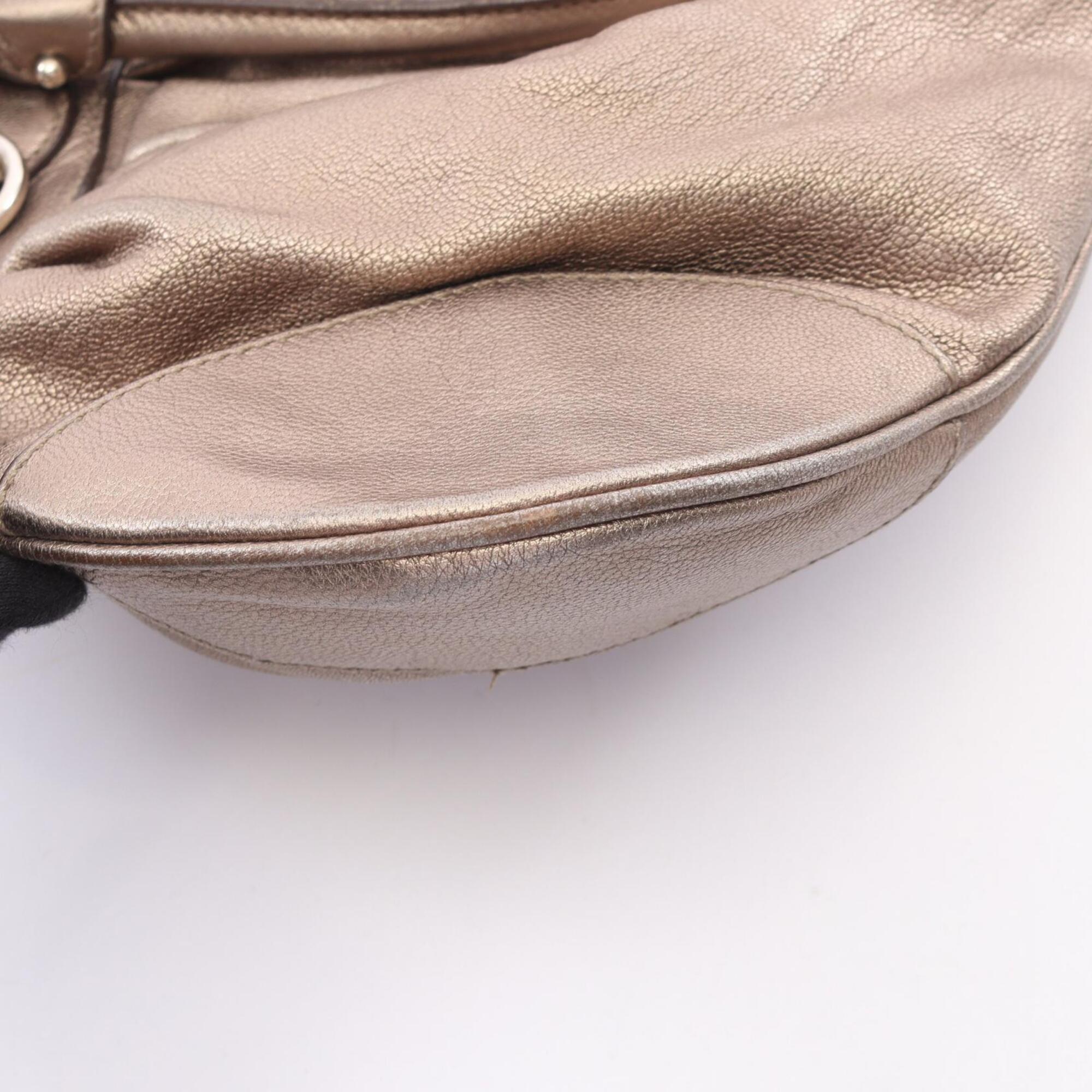 Salvatore Ferragamo Gold Leather Handbag (Pre-Owned)