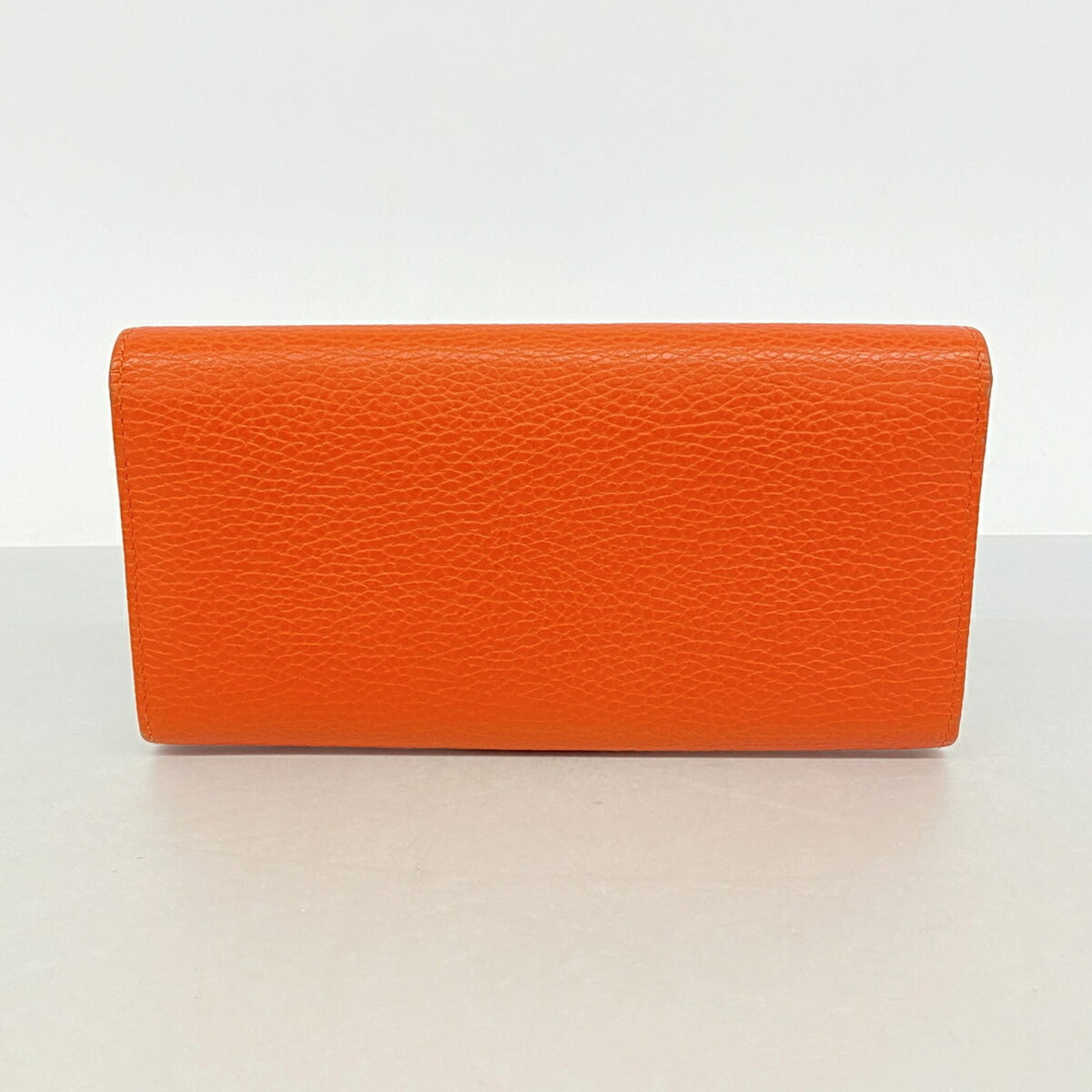 Gucci Orange Leather Long Wallet (Bi-Fold) (Pre-Owned)
