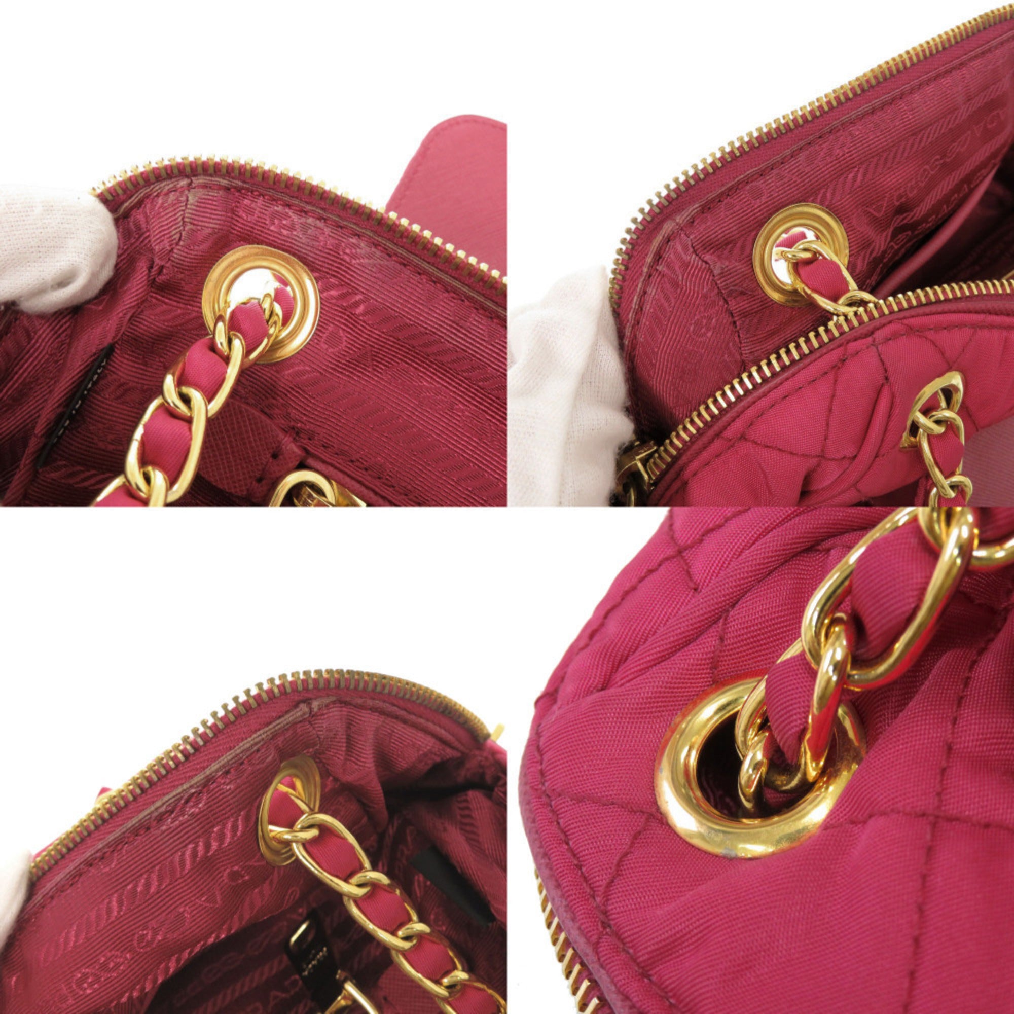 Prada Pink Nylon Shoulder Bag (Pre-Owned)