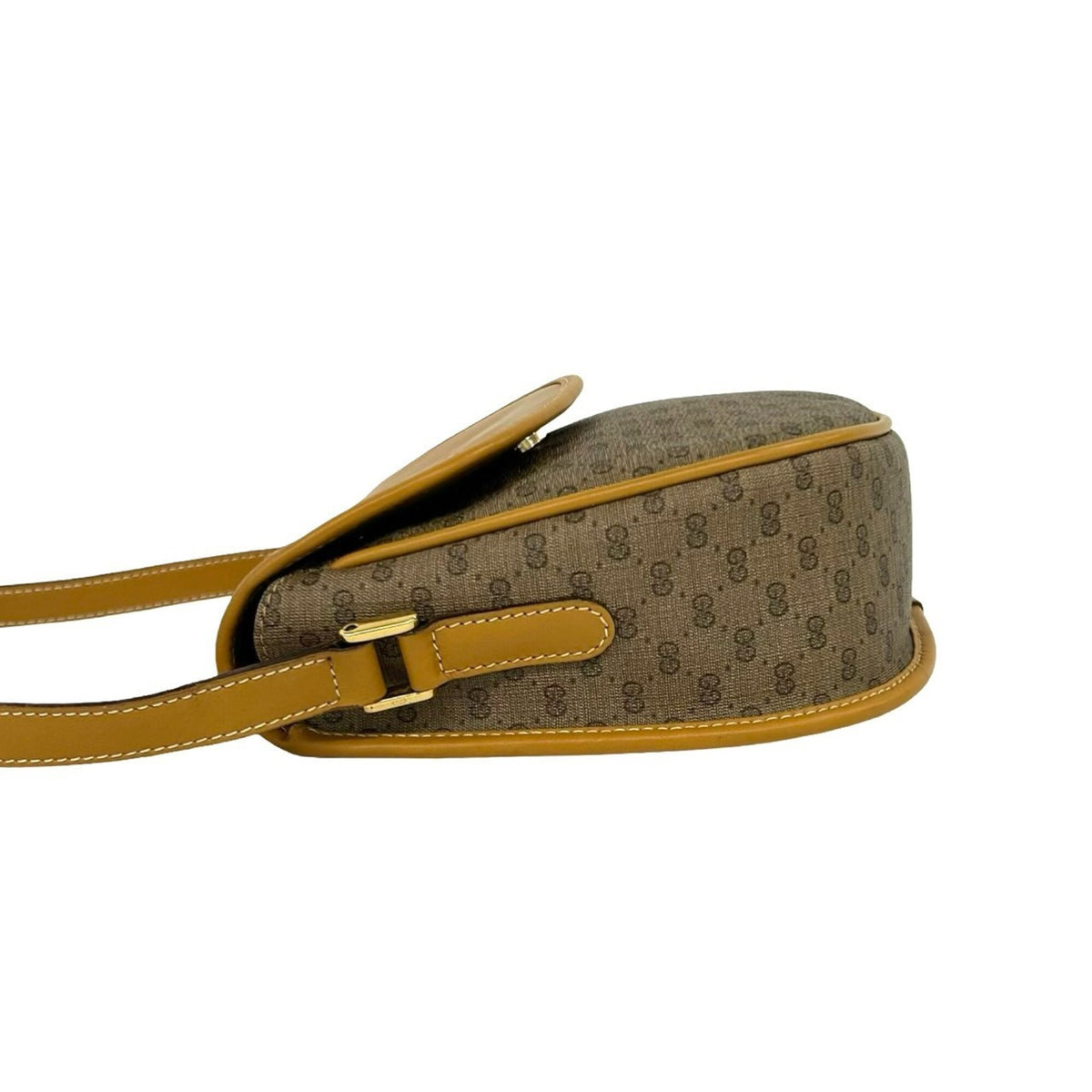 Gucci Brown Leather Pvc Pochette Shoulder Bag (Pre-Owned)