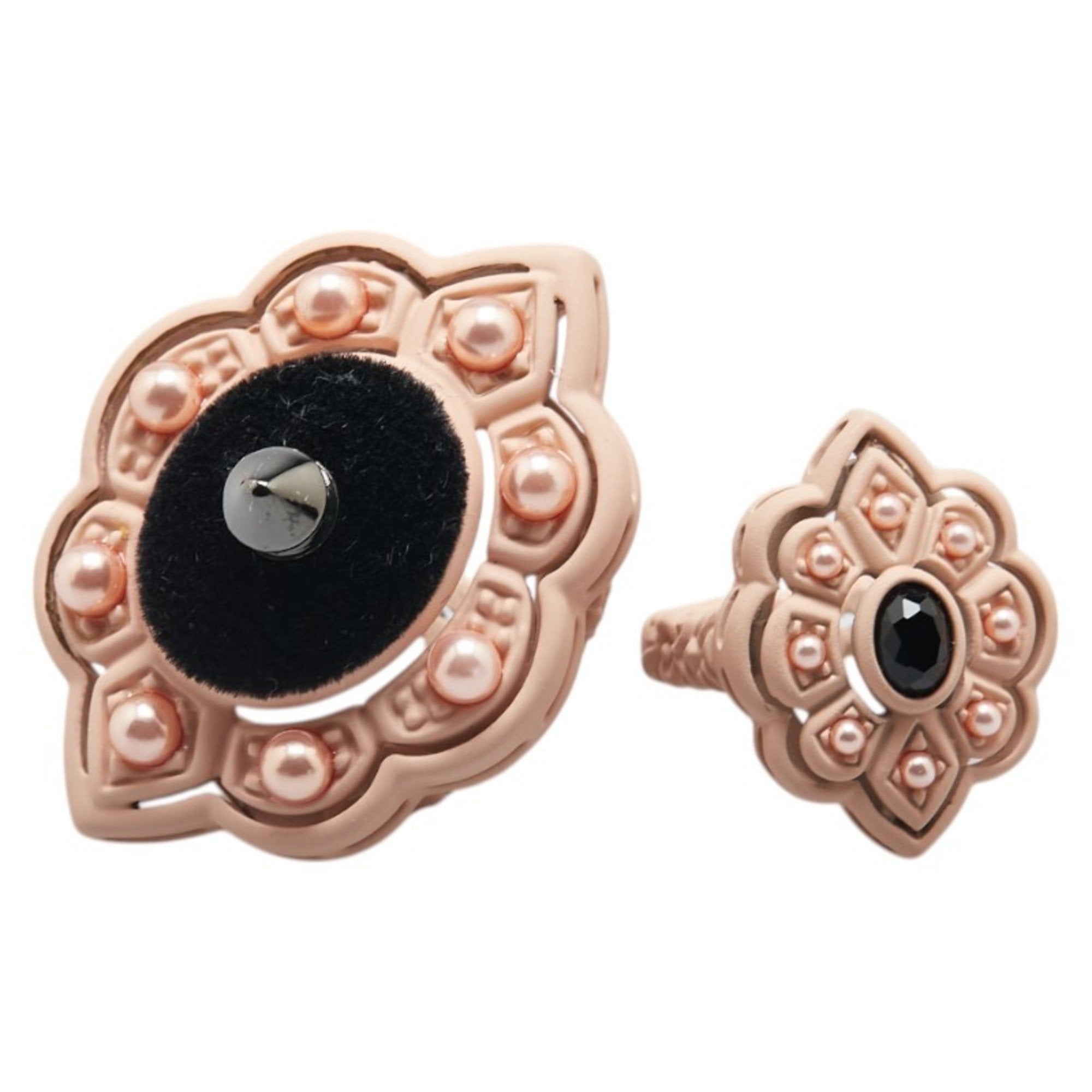 Gucci Pink Artificial Pearl Plastic Band Ring (Pre-Owned)