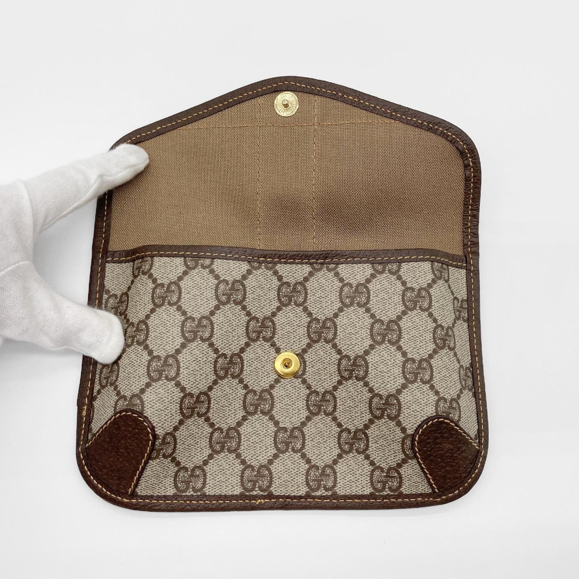 Gucci Brown Pvc Leather Pouch (Pre-Owned)