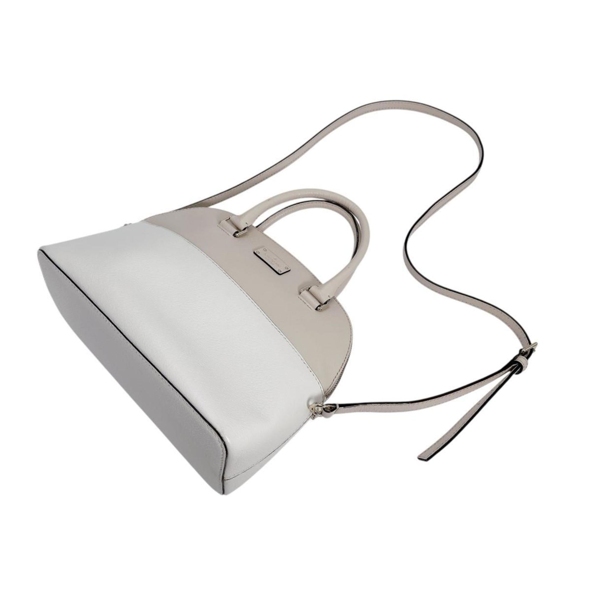 Kate Spade Beige Leather Polyester Handbag (Pre-Owned)