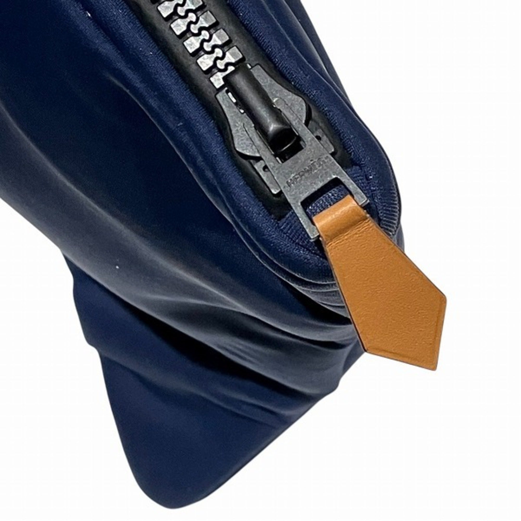 Hermes Navy Neoprene Clutch Bag Handbag (Pre-Owned)