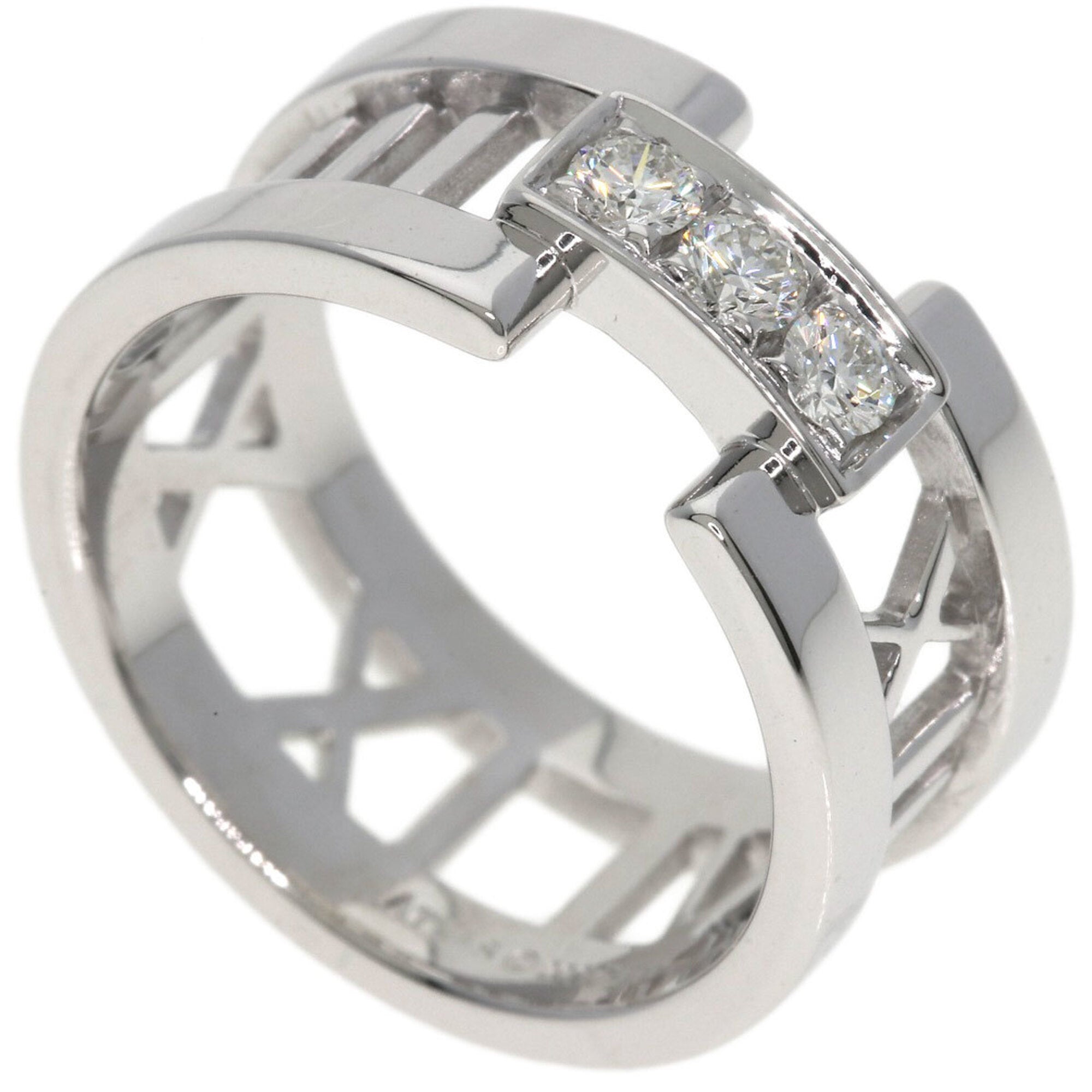 Tiffany Atlas White Gold (18K) Band Ring (Pre-Owned)