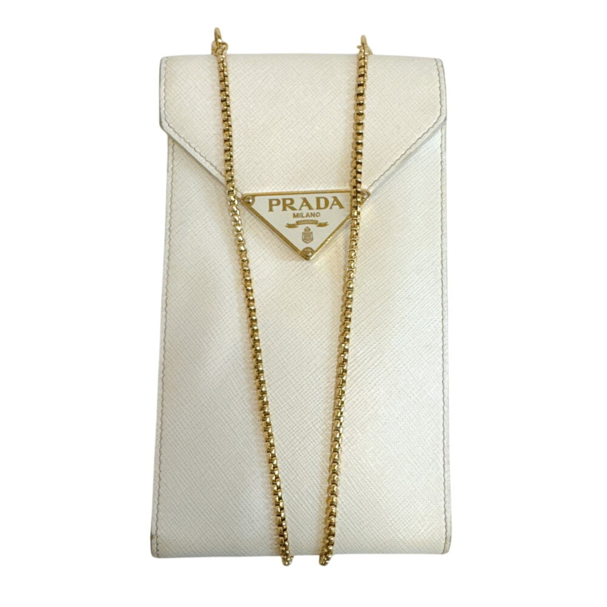 Prada White Leather Shoulder Bag (Pre-Owned)