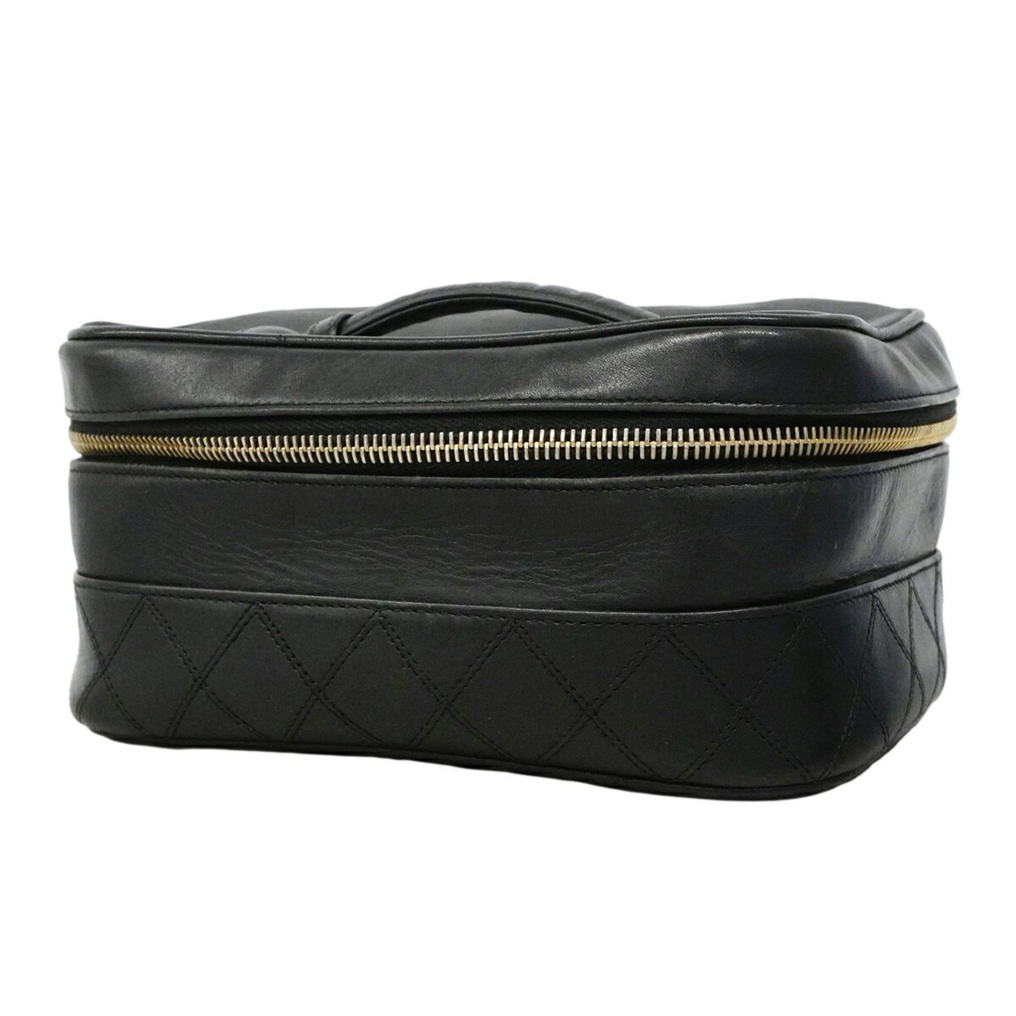 Chanel Black Leather Vanity Bag (Pre-Owned)
