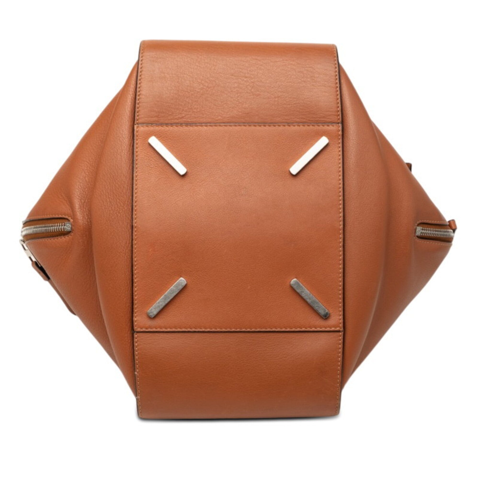 Loewe Brown Leather Handbag Shoulder Bag (Pre-Owned)