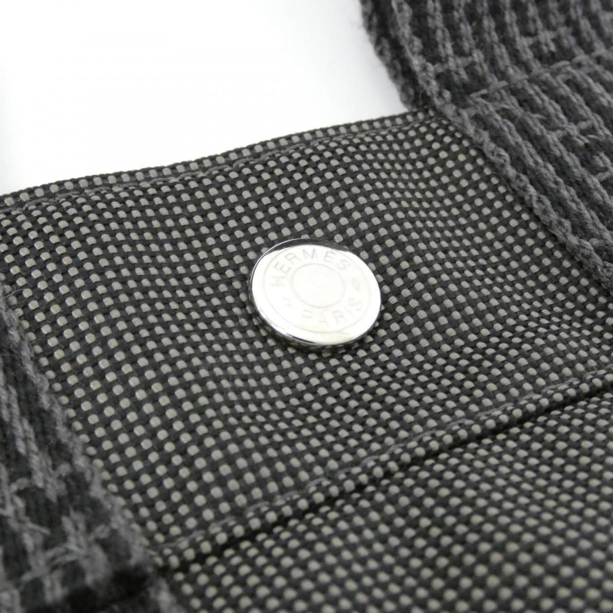 Hermes Black Canvas Handbag (Pre-Owned)