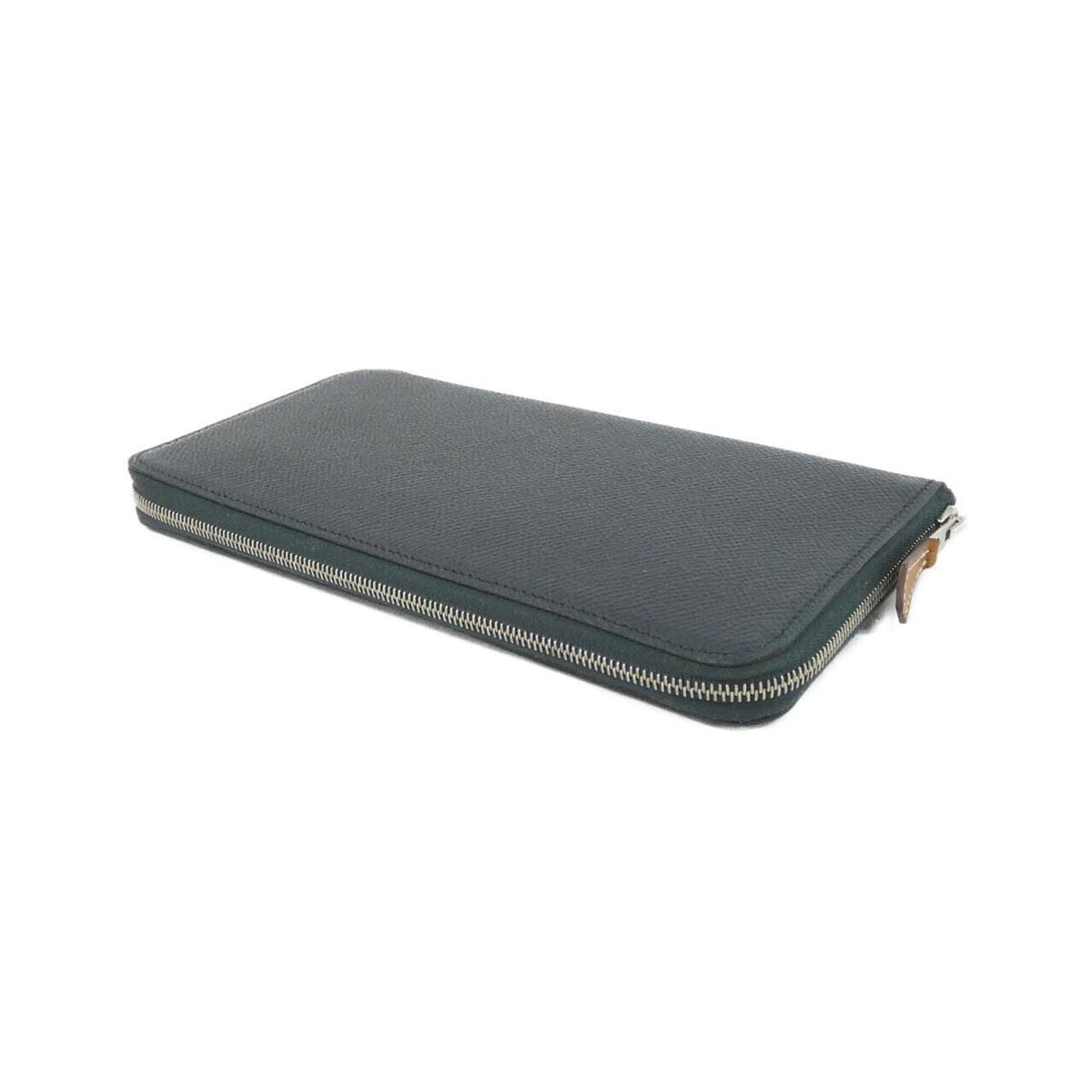 Hermes Green Rose Confetti Epsom Leather Silk Long Wallet (Bi-Fold) (Pre-Owned)