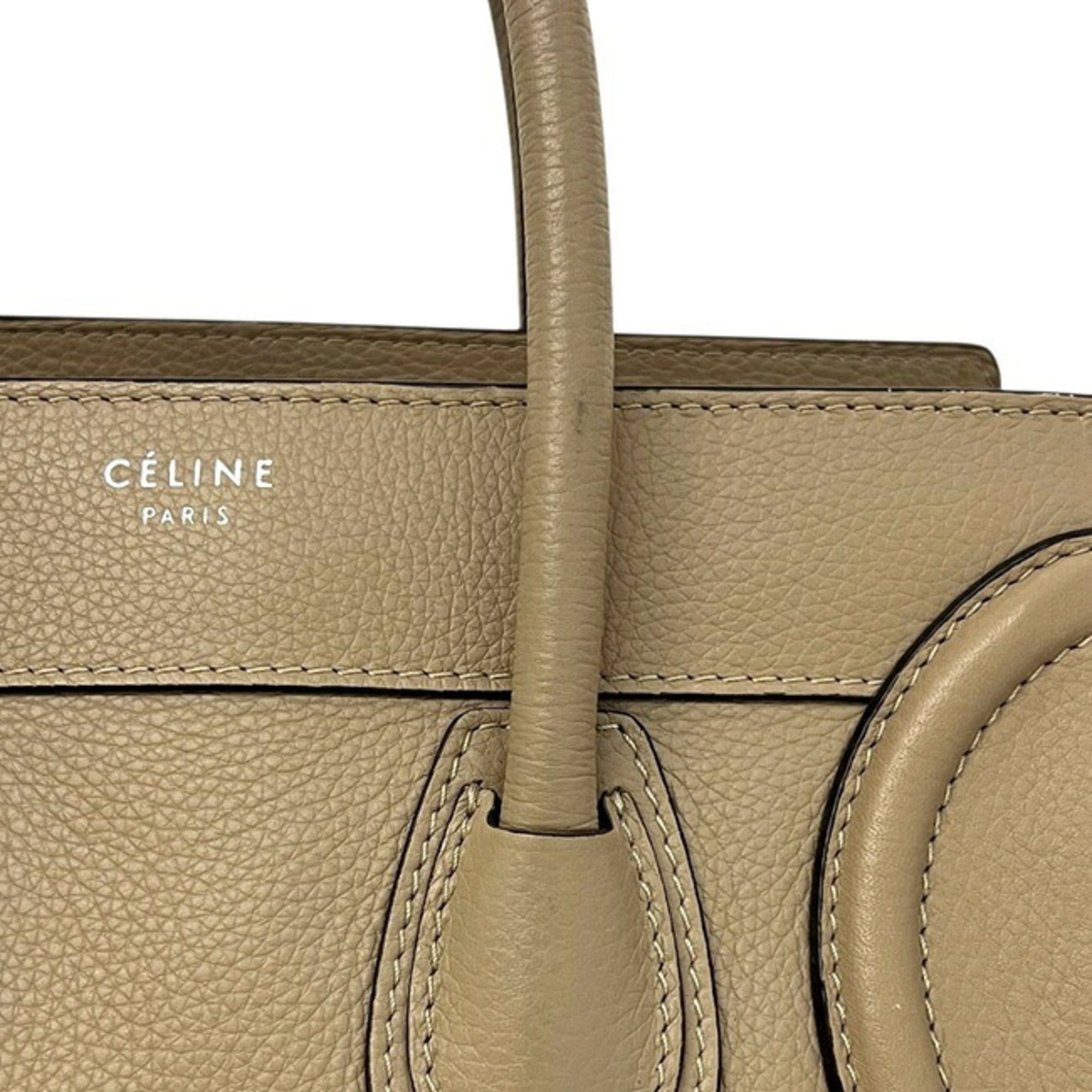 Celine Beige Leather Tote Bag (Pre-Owned)