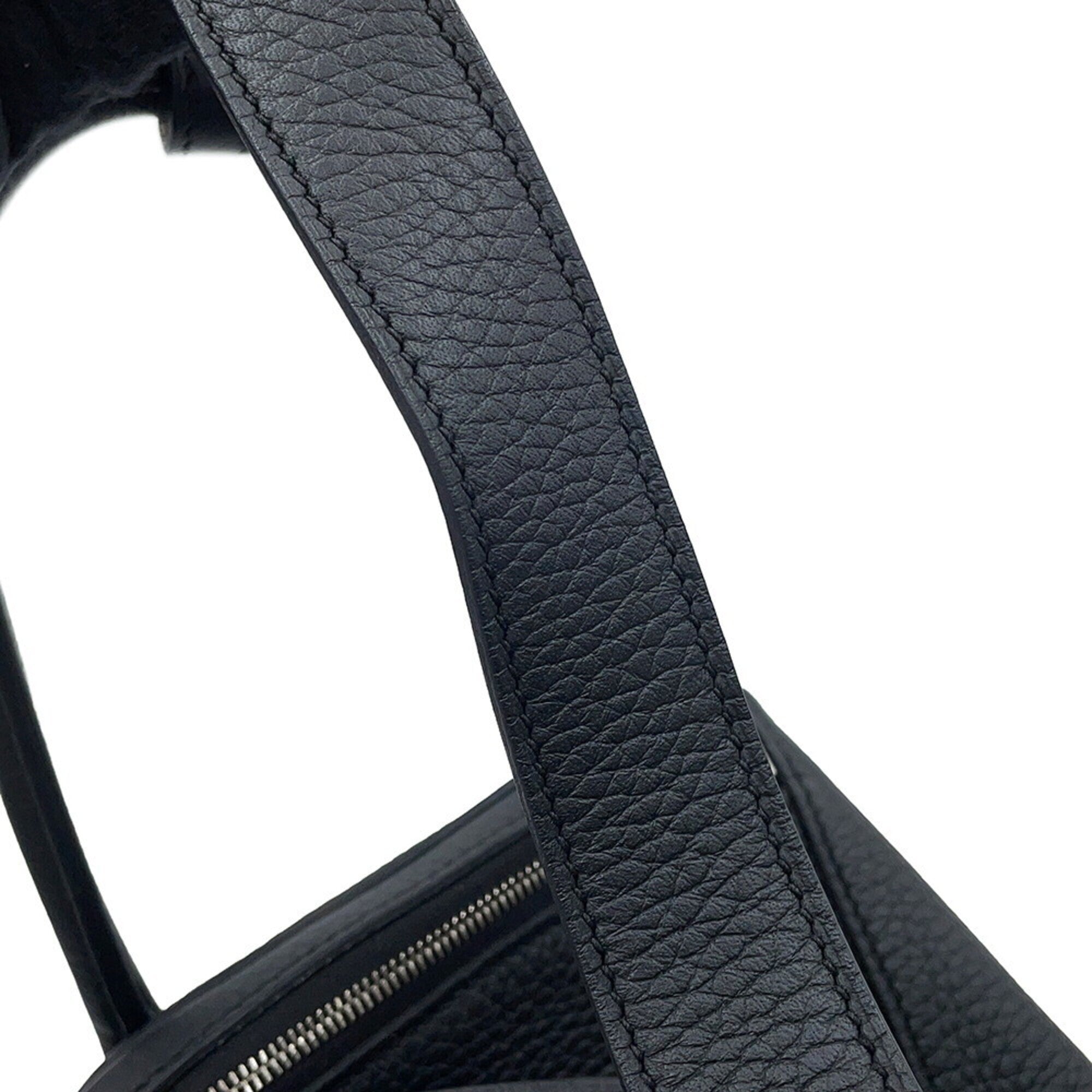 Hermes Lindy Black Taurillon Clemence Leather Handbag (Pre-Owned)