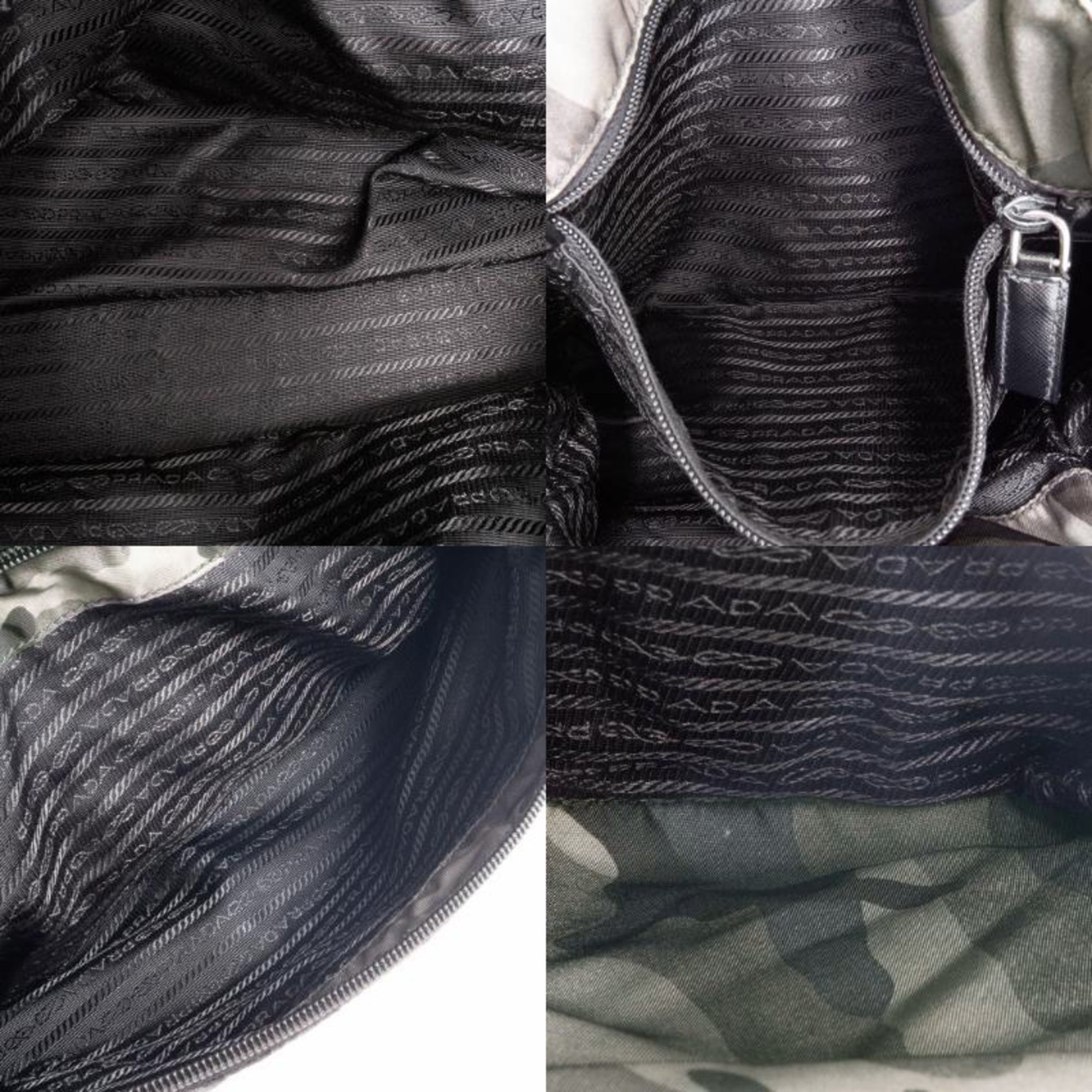 Prada Green Multi-Color Nylon Shoulder Bag (Pre-Owned)