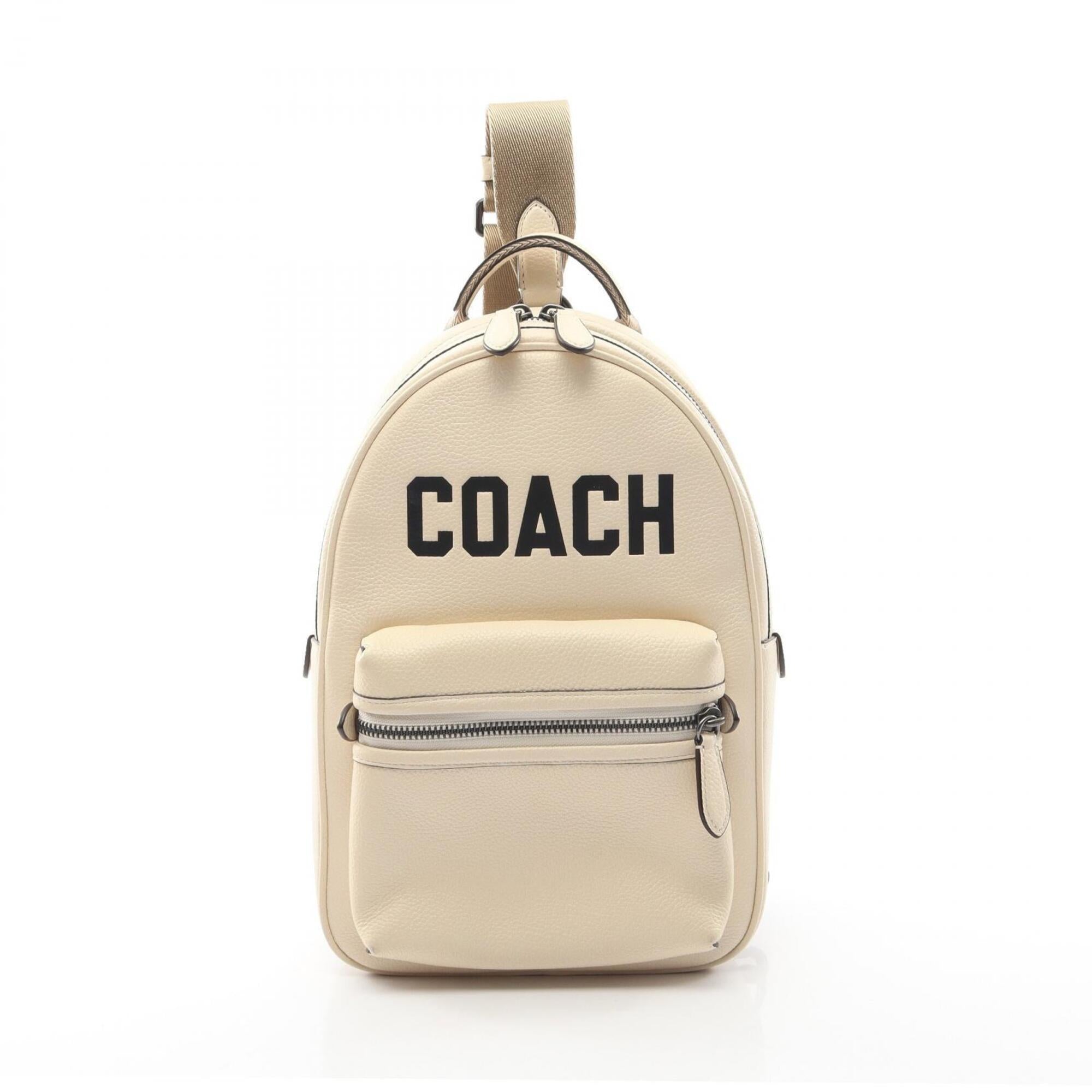 Coach Ivory Leather Fanny Pack Handbag (Pre-Owned)