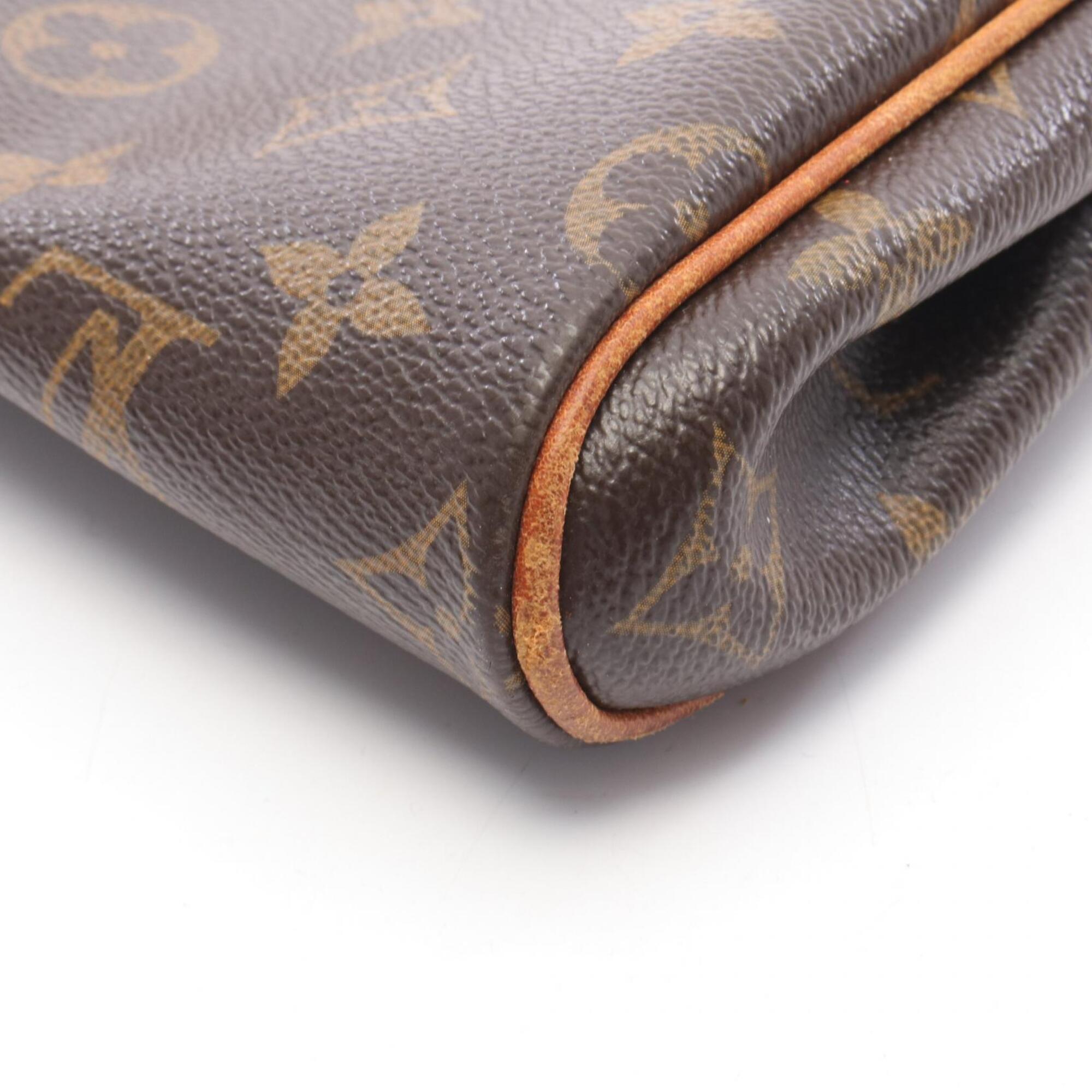 Louis Vuitton Brown Monogram Coated Canvas Leather Handbag Shoulder Bag (Pre-Owned)
