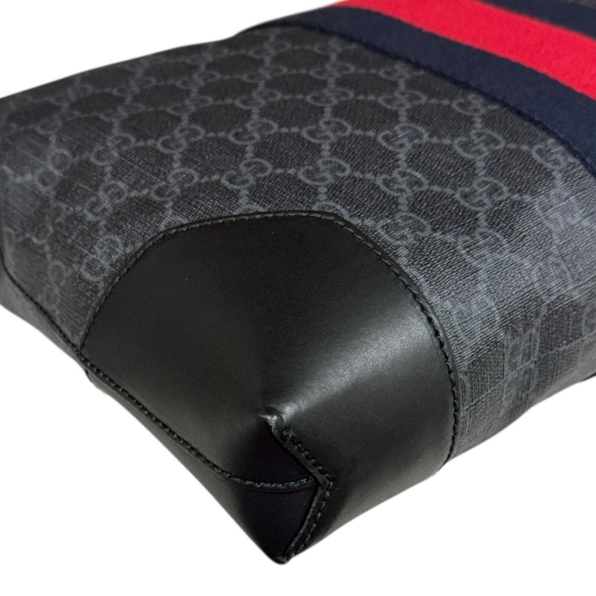 Gucci Sherry Line Black Gg Supreme Shoulder Bag (Pre-Owned)