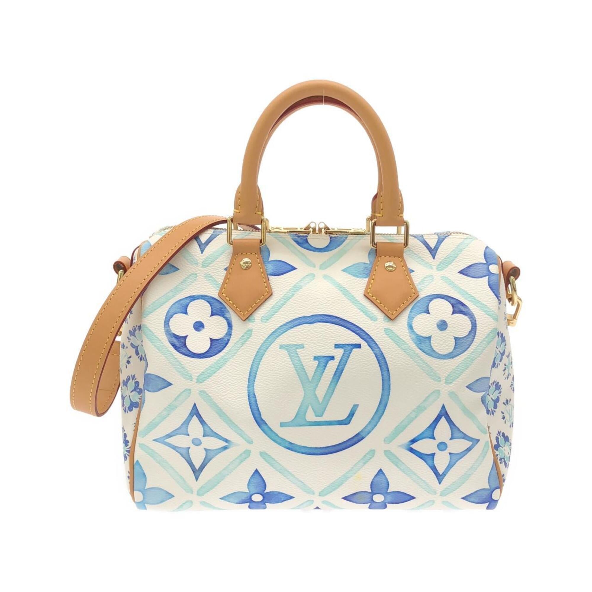 Louis Vuitton Blue Lagon Coated Canvas Boston Bag (Pre-Owned)
