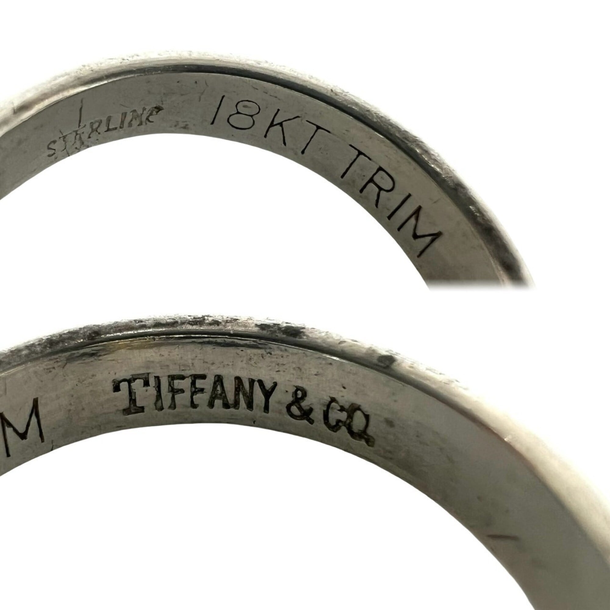 Tiffany Gold Silver Yellow Gold (18K) Silver 925 Band Ring (Pre-Owned)