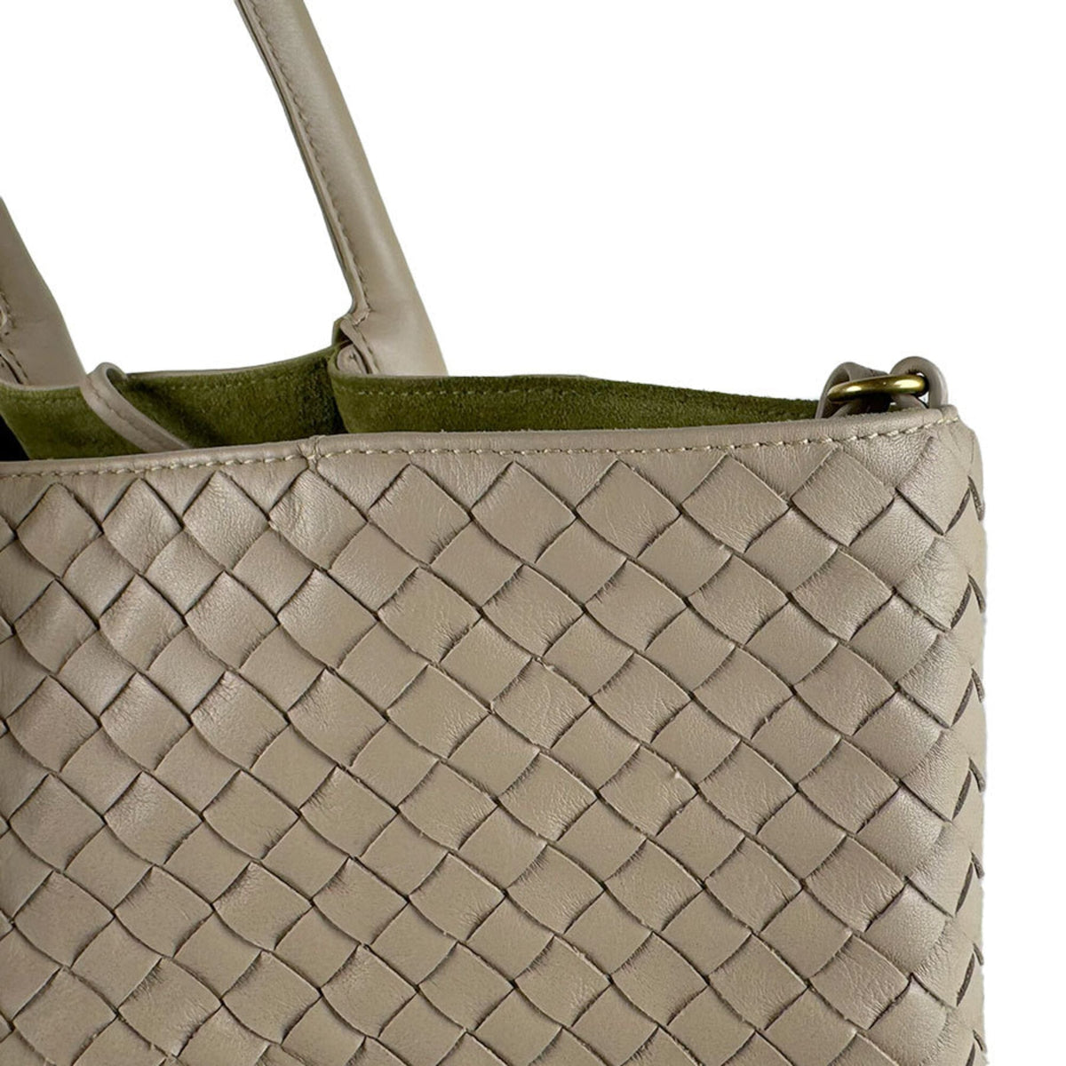 Bottega Veneta Beige Intrecciato Handbag Tote Bag (Pre-Owned)