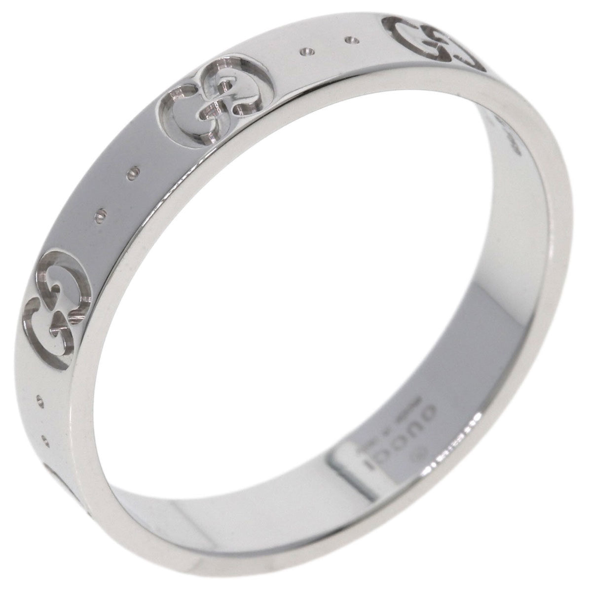 Gucci Silver White Gold (18K) Band Ring (Pre-Owned)