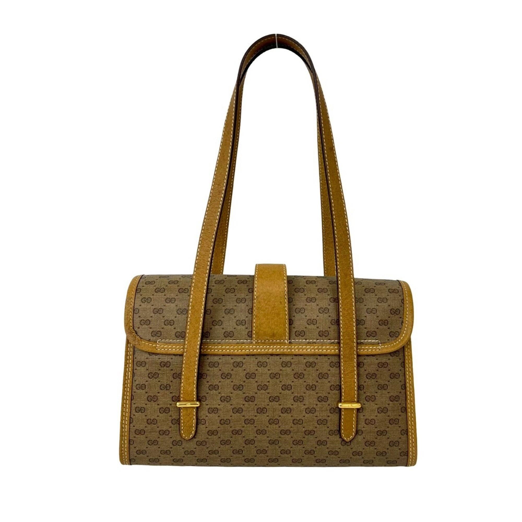 Gucci Brown Pvc Leather Handbag Tote Bag (Pre-Owned)