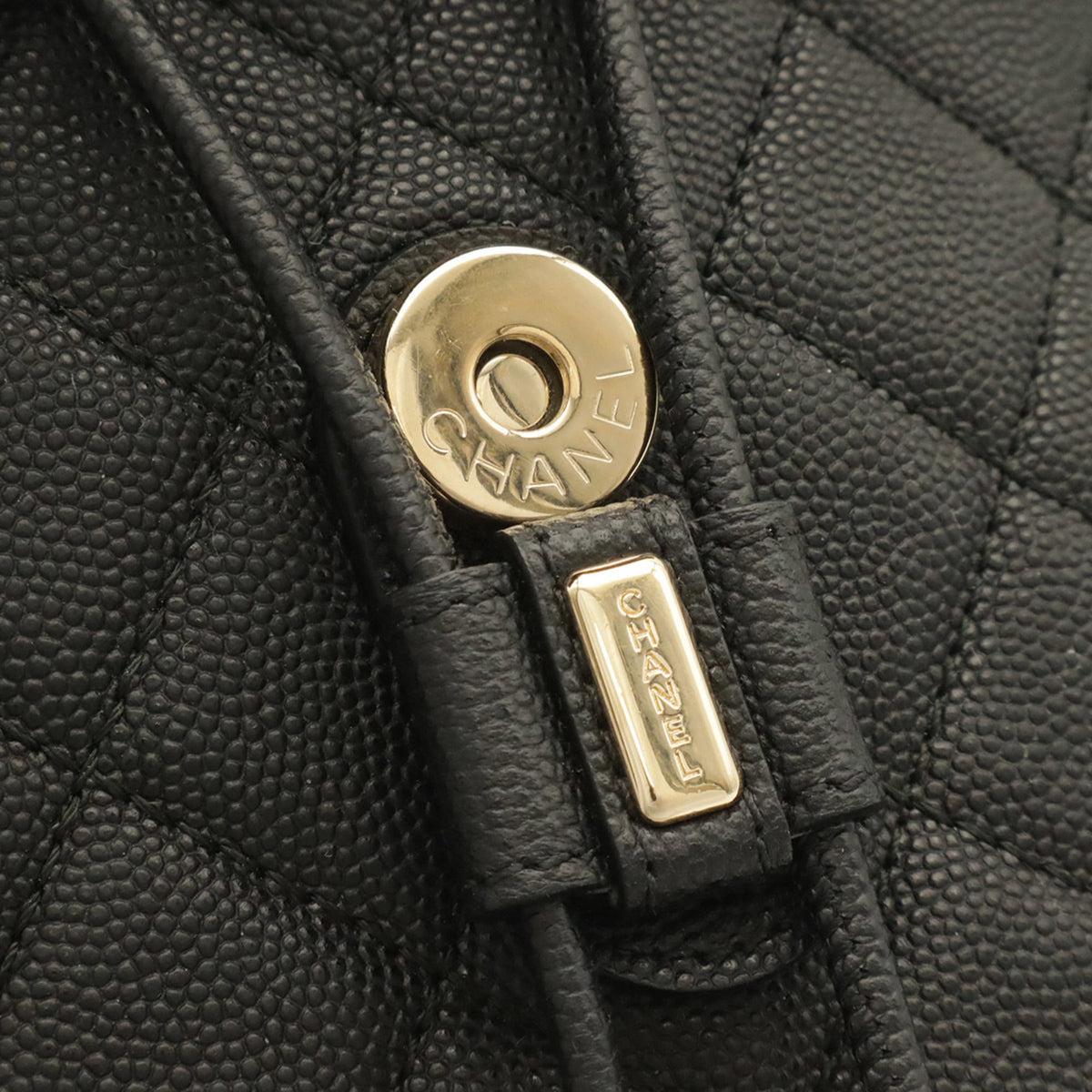 Chanel Black Grained Calfskin Backpack (Pre-Owned)