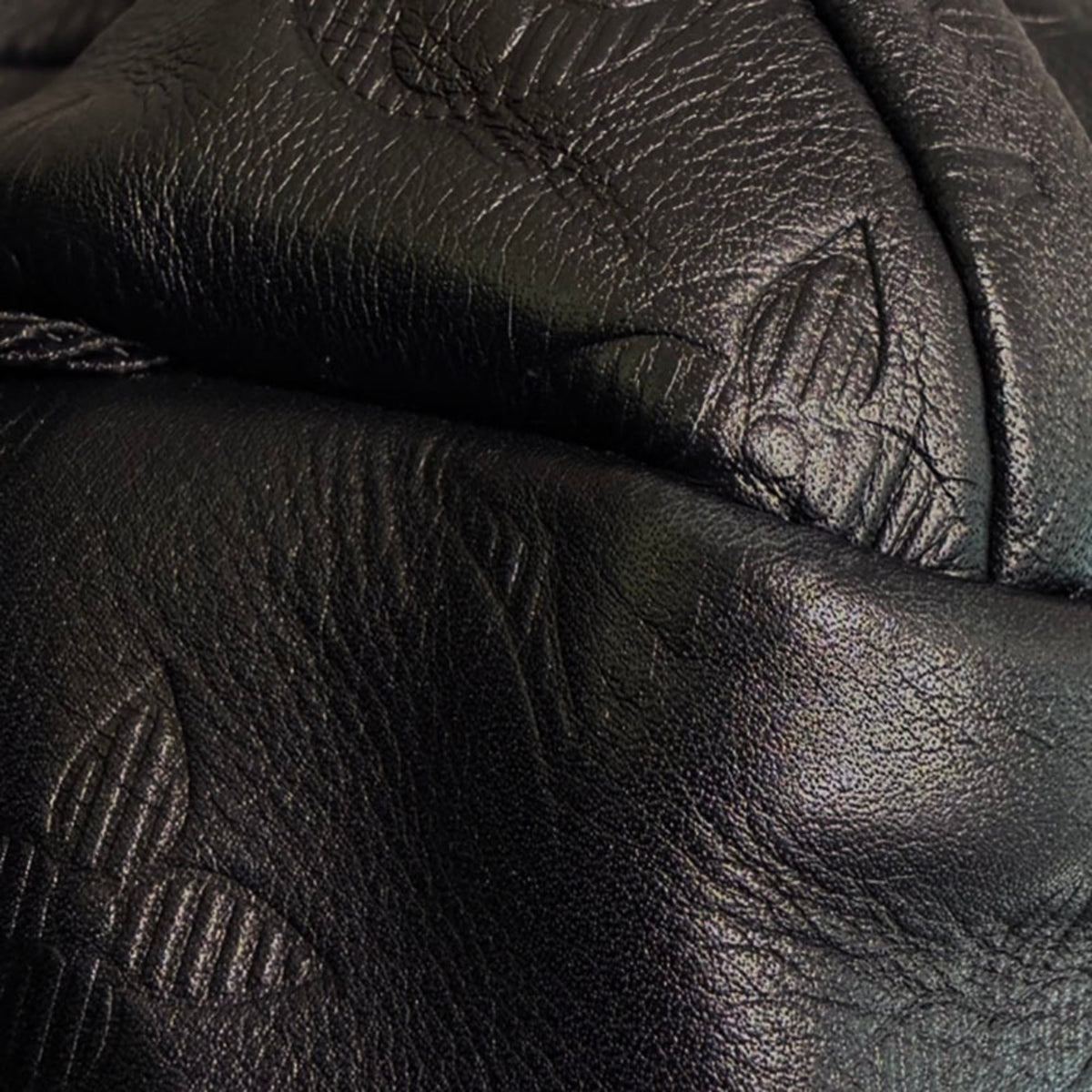Louis Vuitton Black Noir Leather Backpack (Pre-Owned)