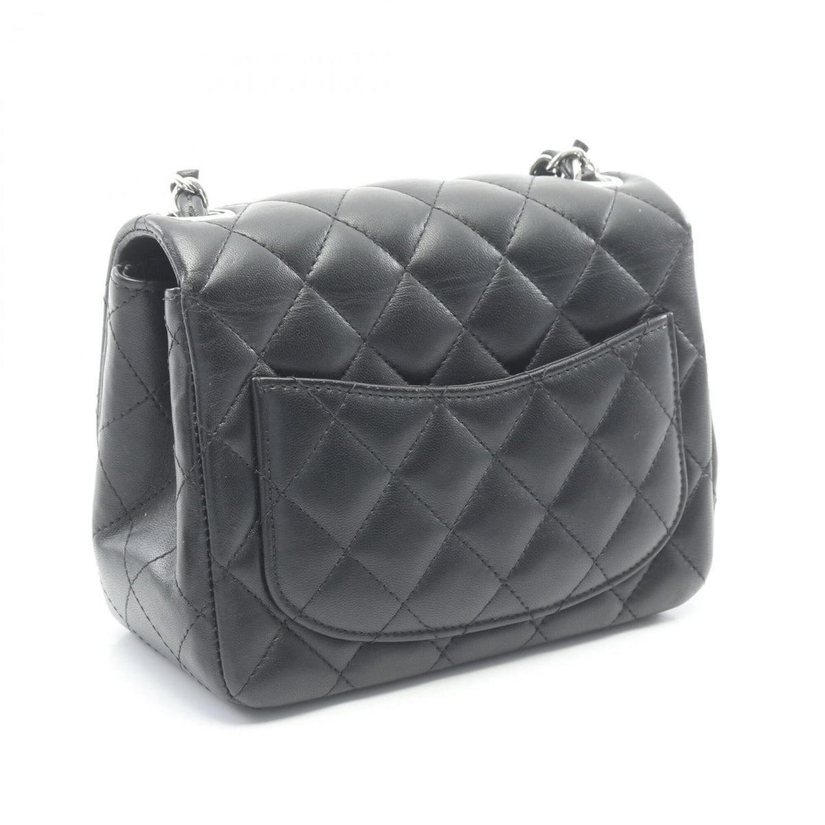 Chanel Black Leather Handbag Shoulder Bag (Pre-Owned)