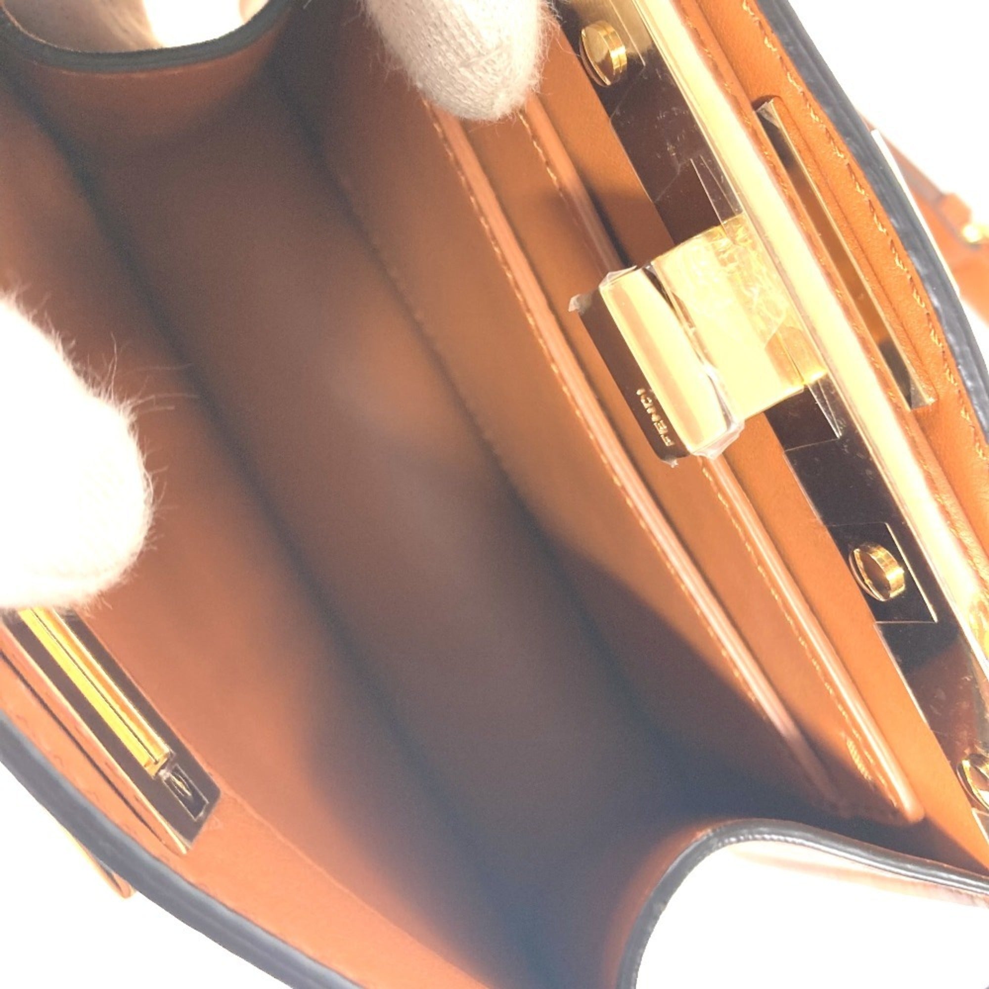 Fendi Peekaboo Brown Leather Handbag Shoulder Bag