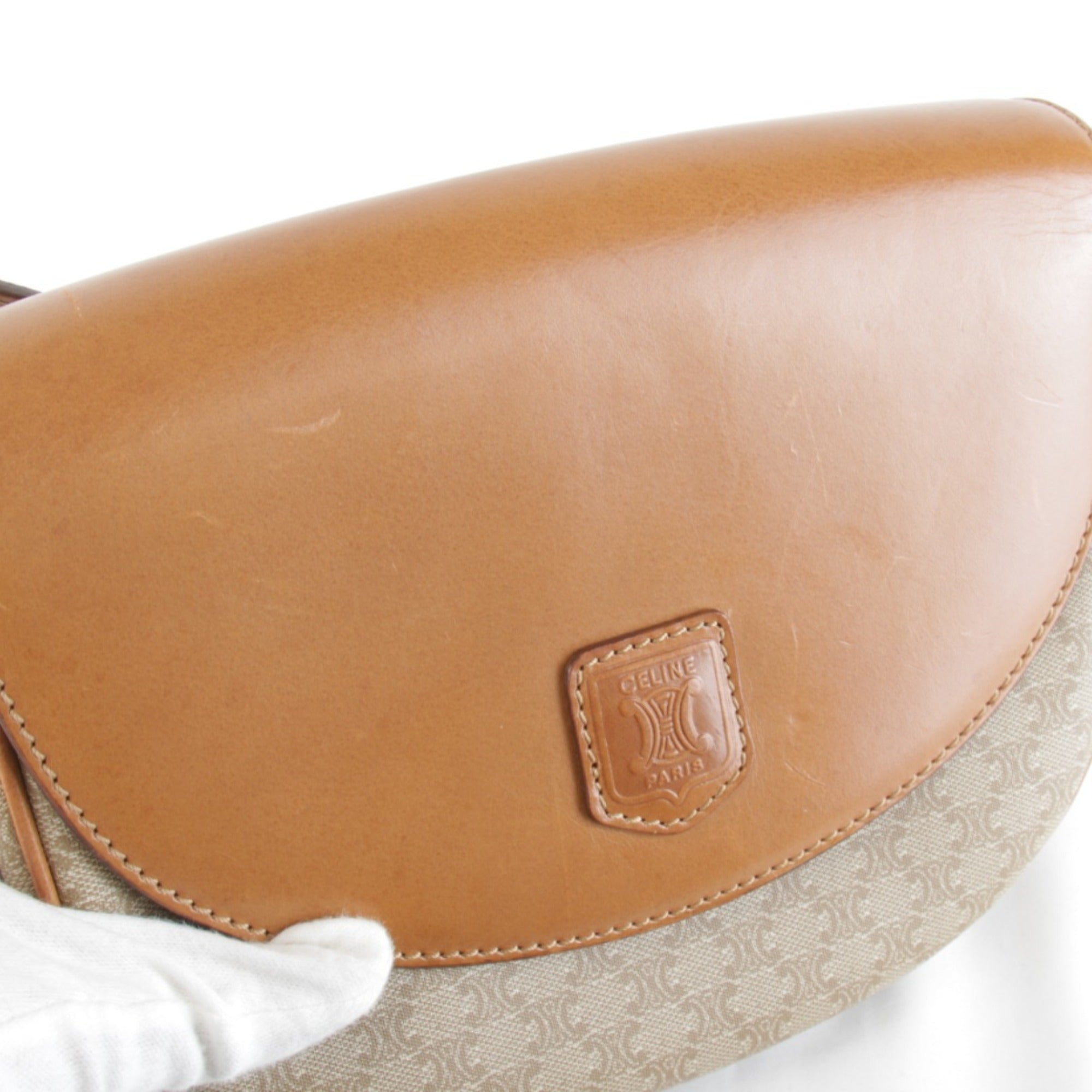 Celine Brown Leather Pvc Shoulder Bag (Pre-Owned)